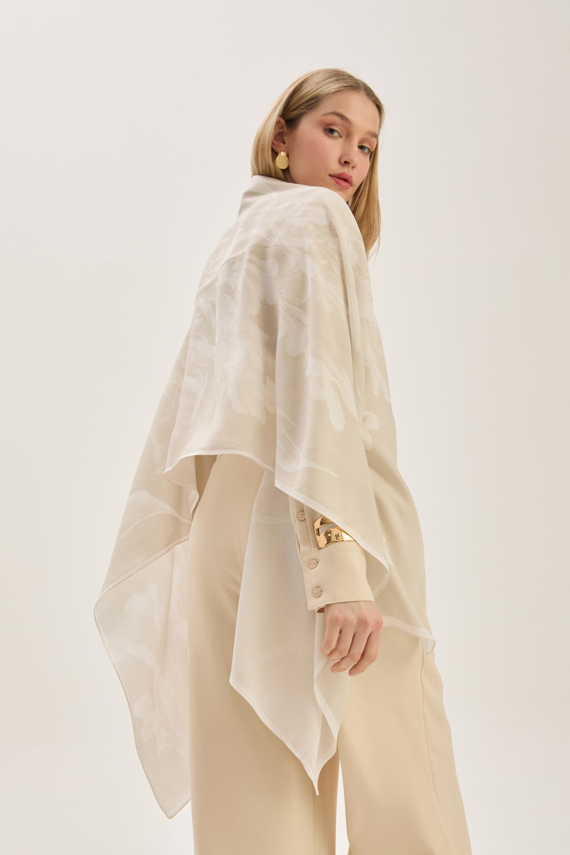 ARYA FLOŞ VİSKON 70*190 CM ŞAL - TAŞ