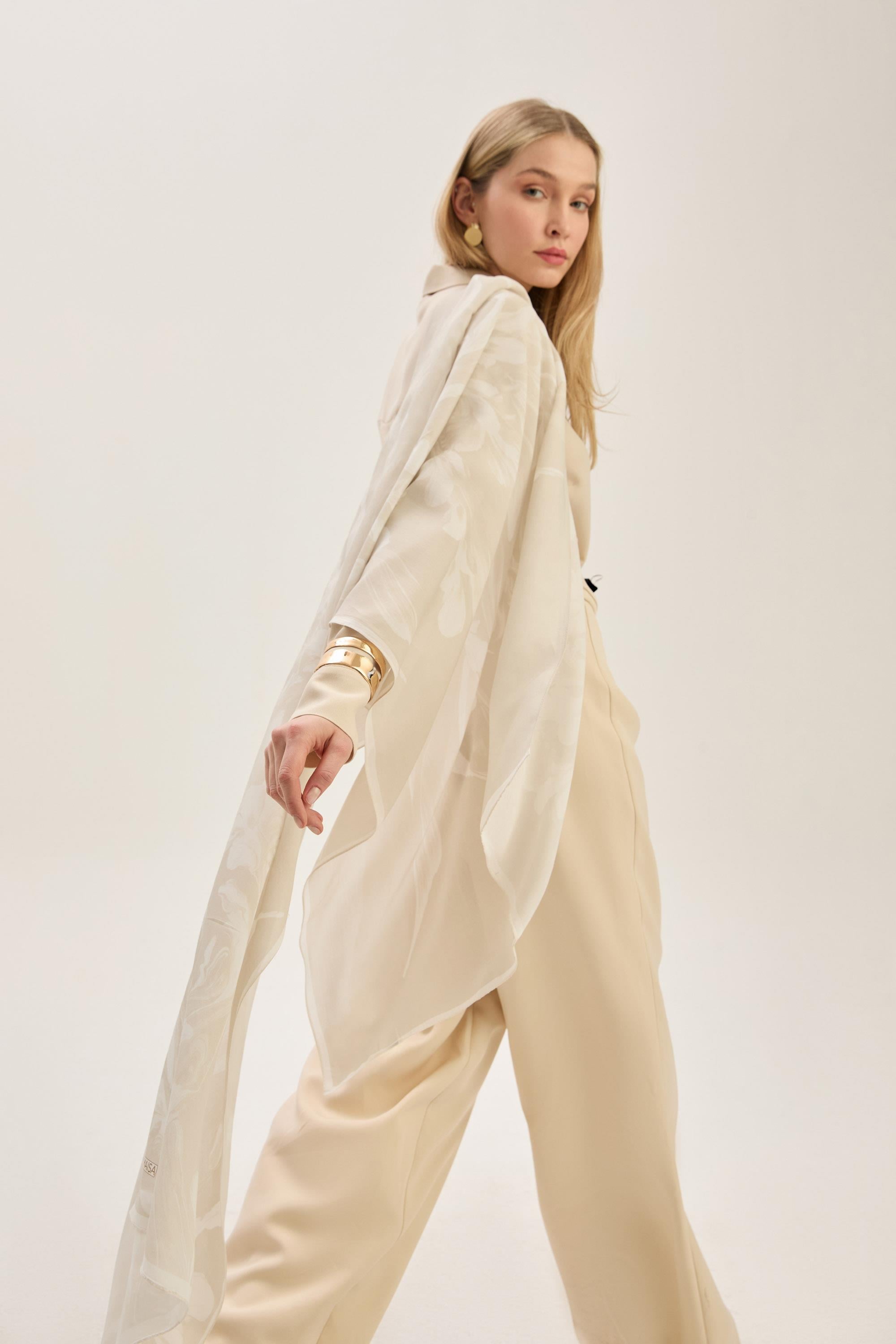 ARYA FLOŞ VİSKON 70*190 CM ŞAL - TAŞ