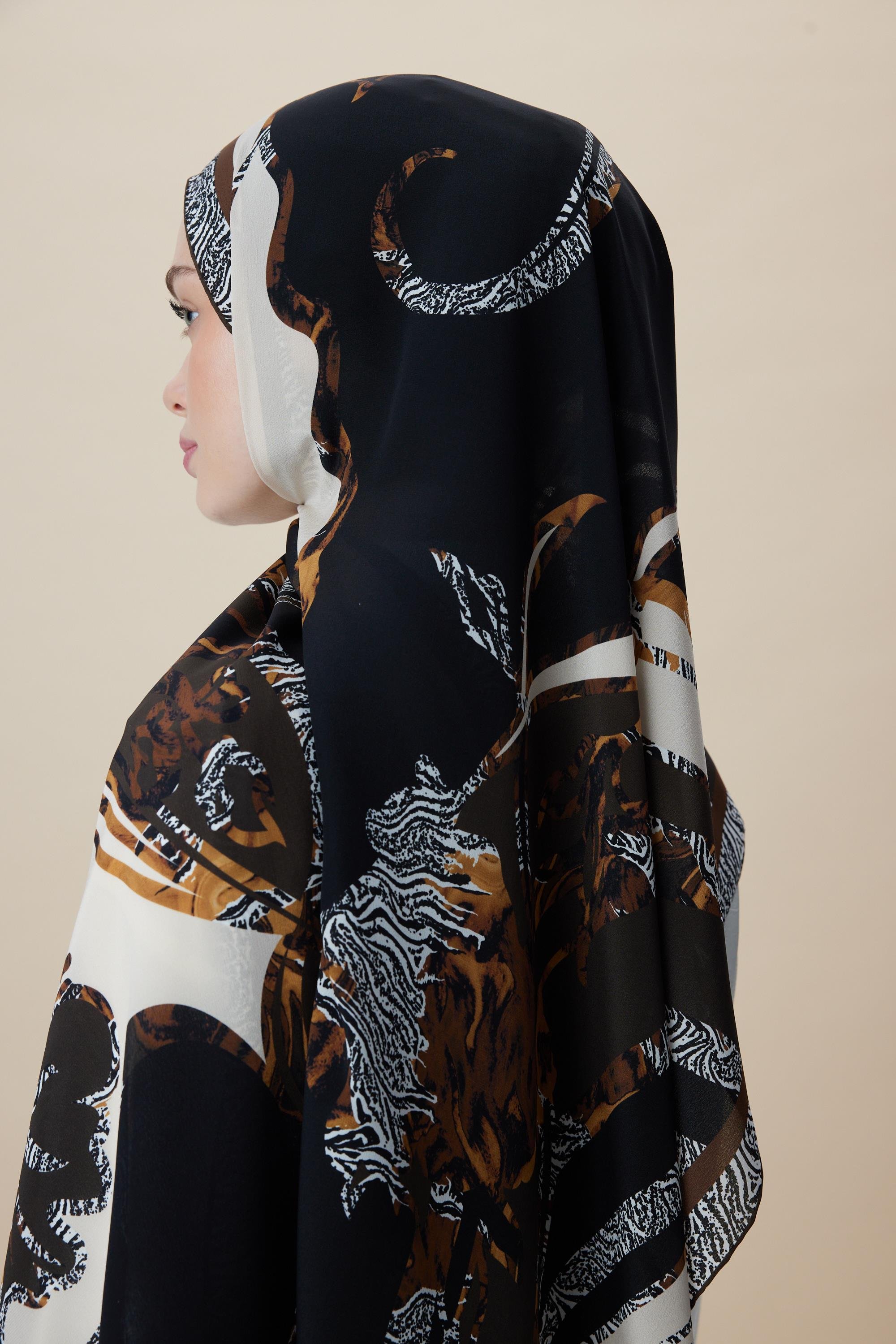 AYÇIL KREP İPEK ŞAL 70*190 CM - GOLD