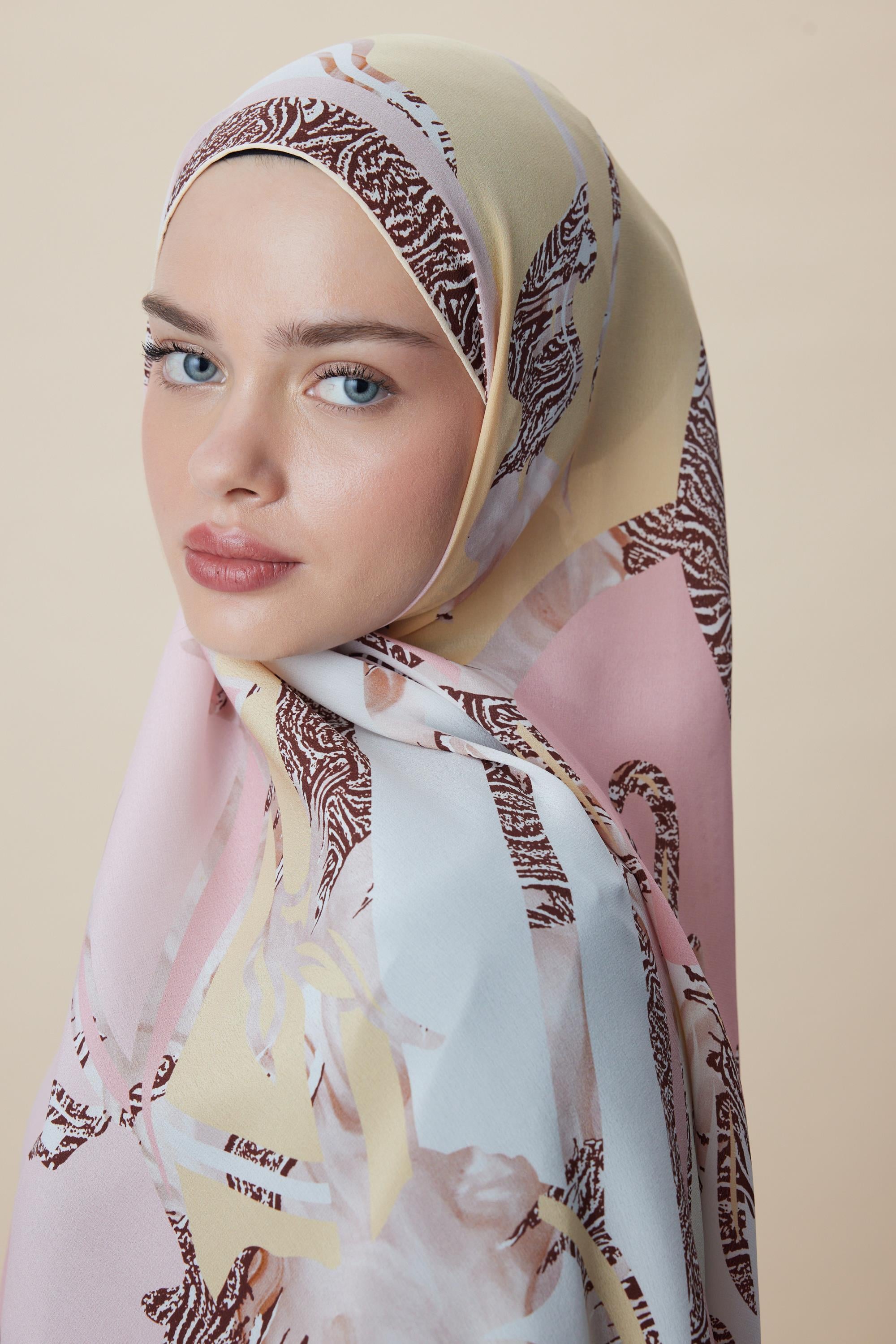 AYÇIL KREP İPEK ŞAL 70*190 CM - PEMBE