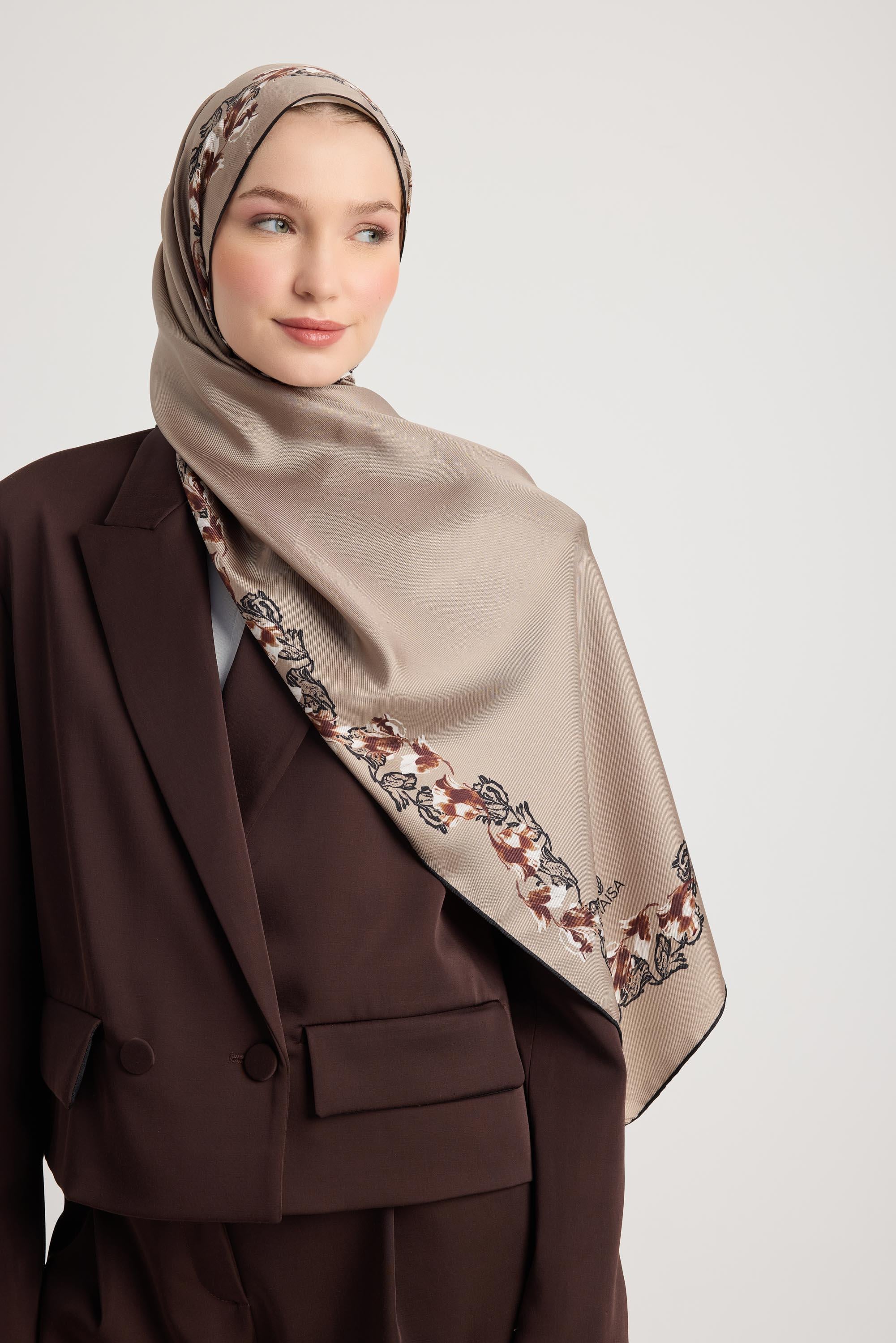 BADE MULBERRY İPEK ŞAL 70*190 CM - CAMEL