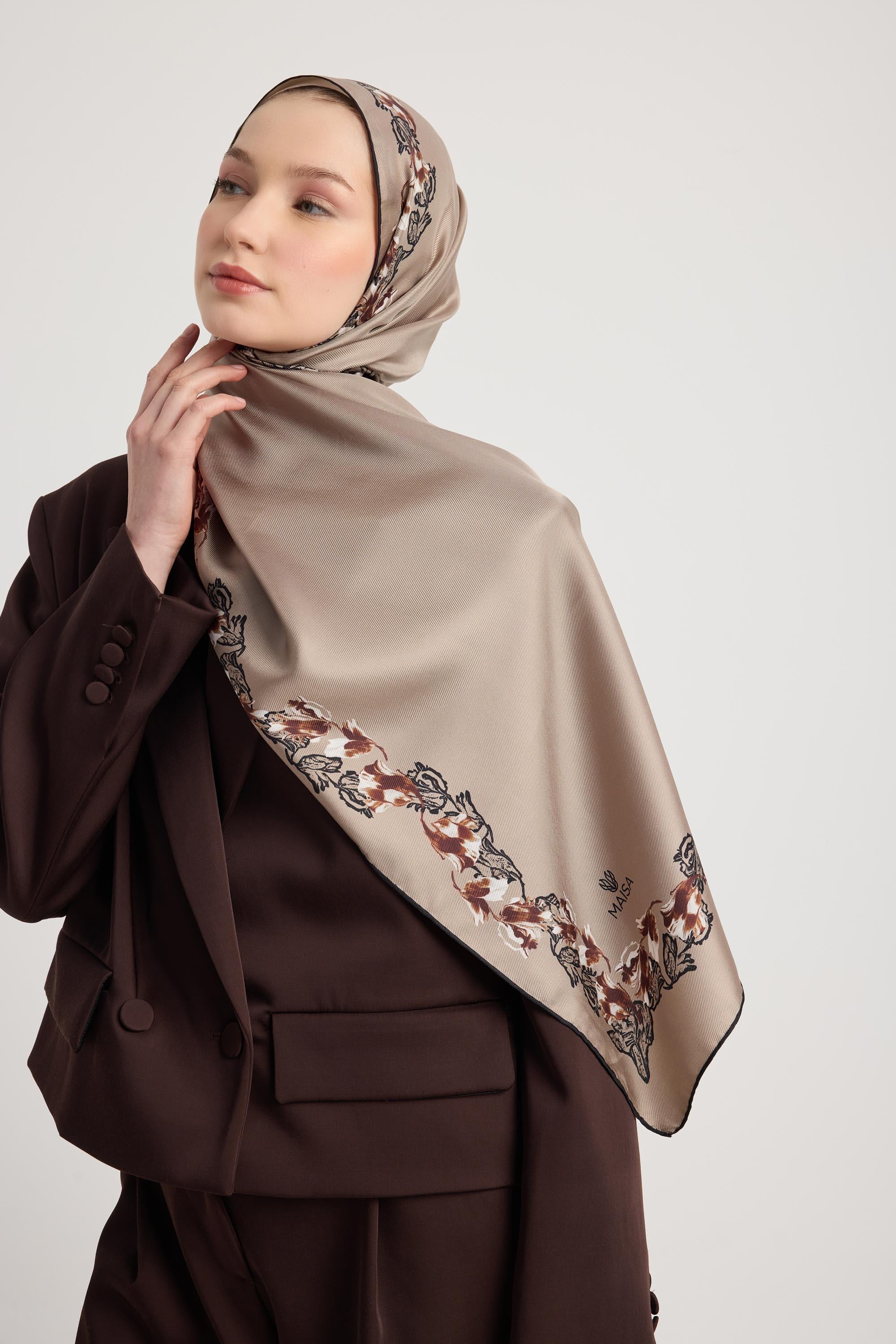 BADE MULBERRY İPEK ŞAL 70*190 CM - CAMEL