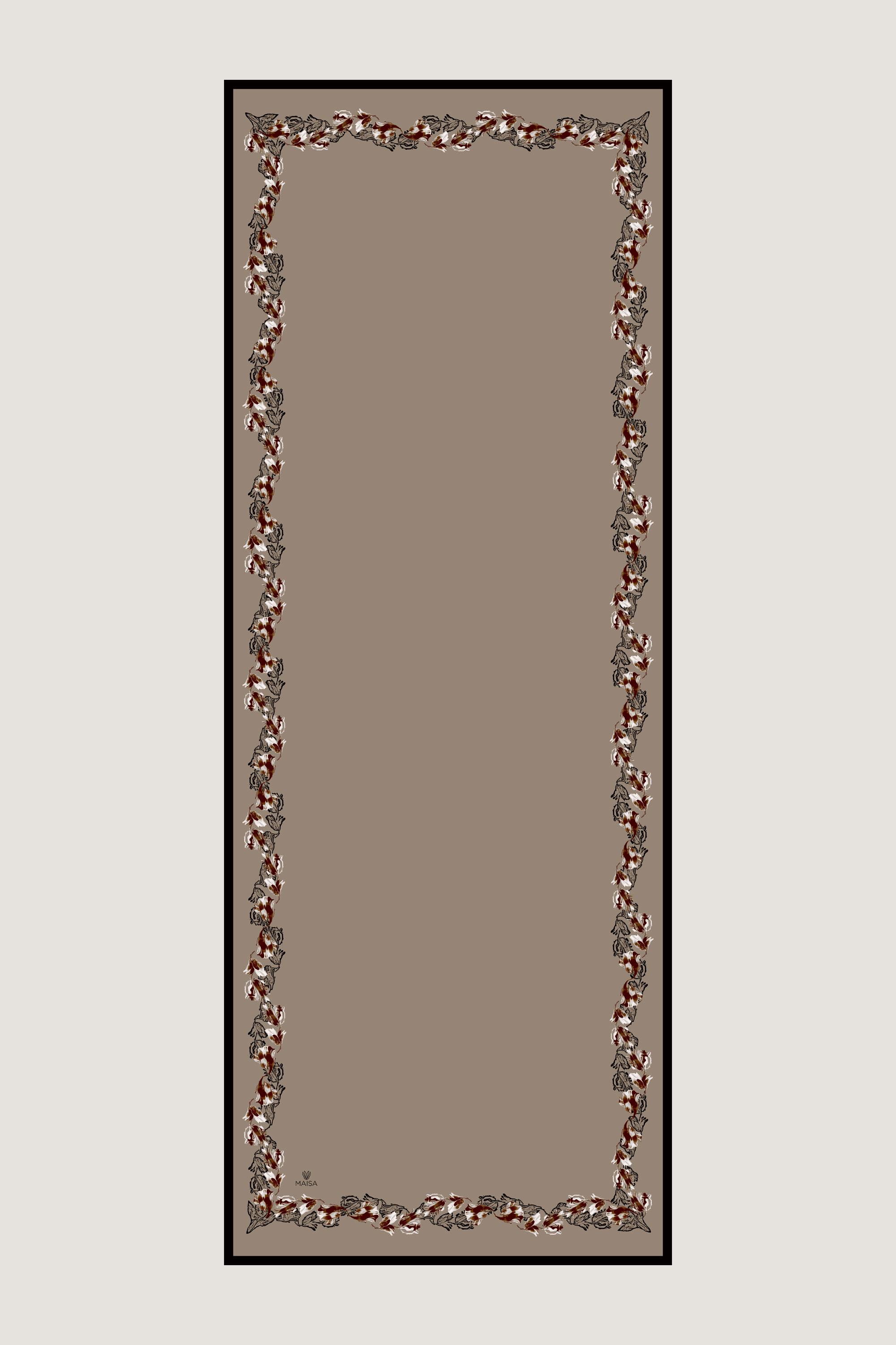 BADE MULBERRY İPEK ŞAL 70*190 CM - CAMEL