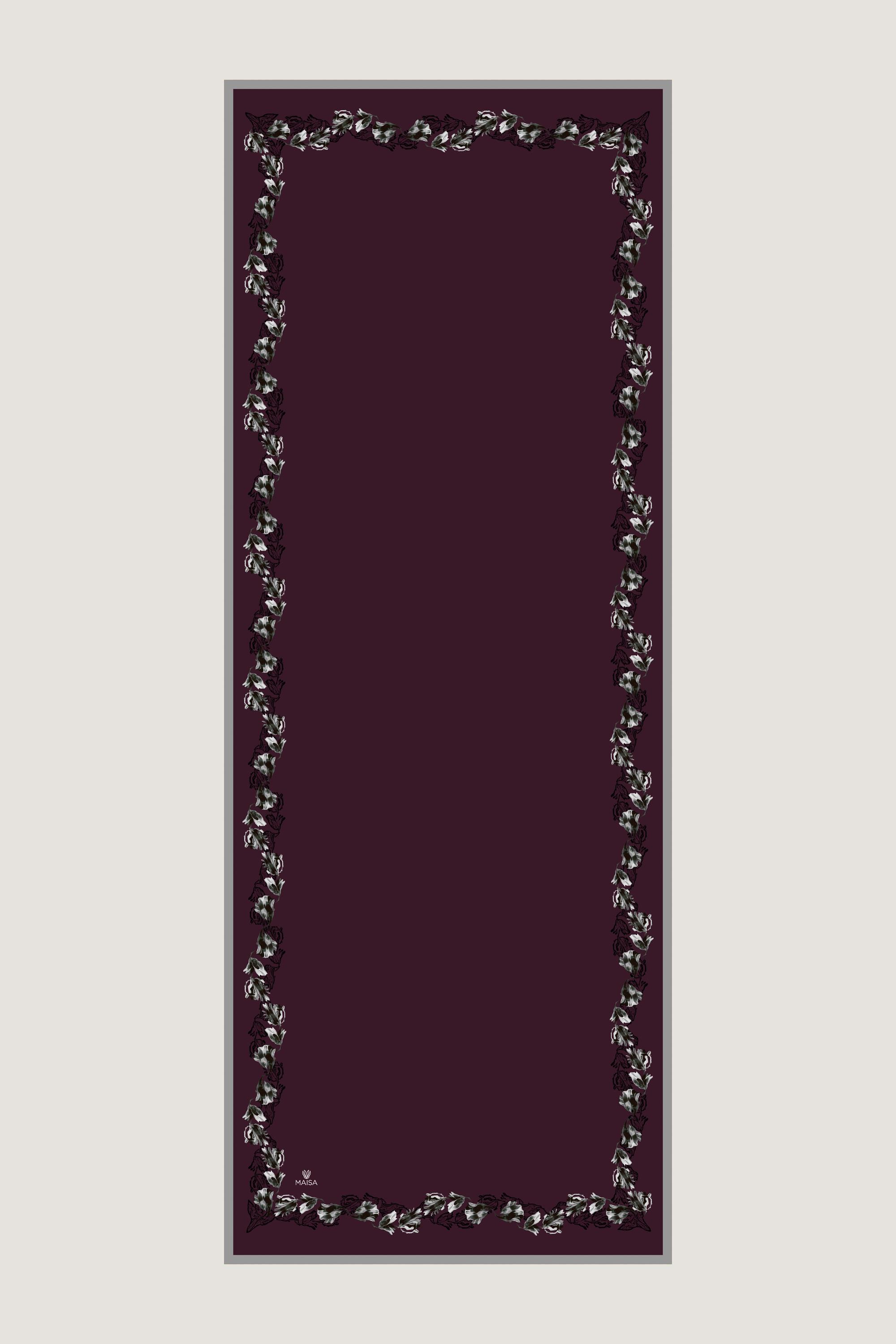 BADE MULBERRY İPEK ŞAL 70*190 CM - MÜRDÜM