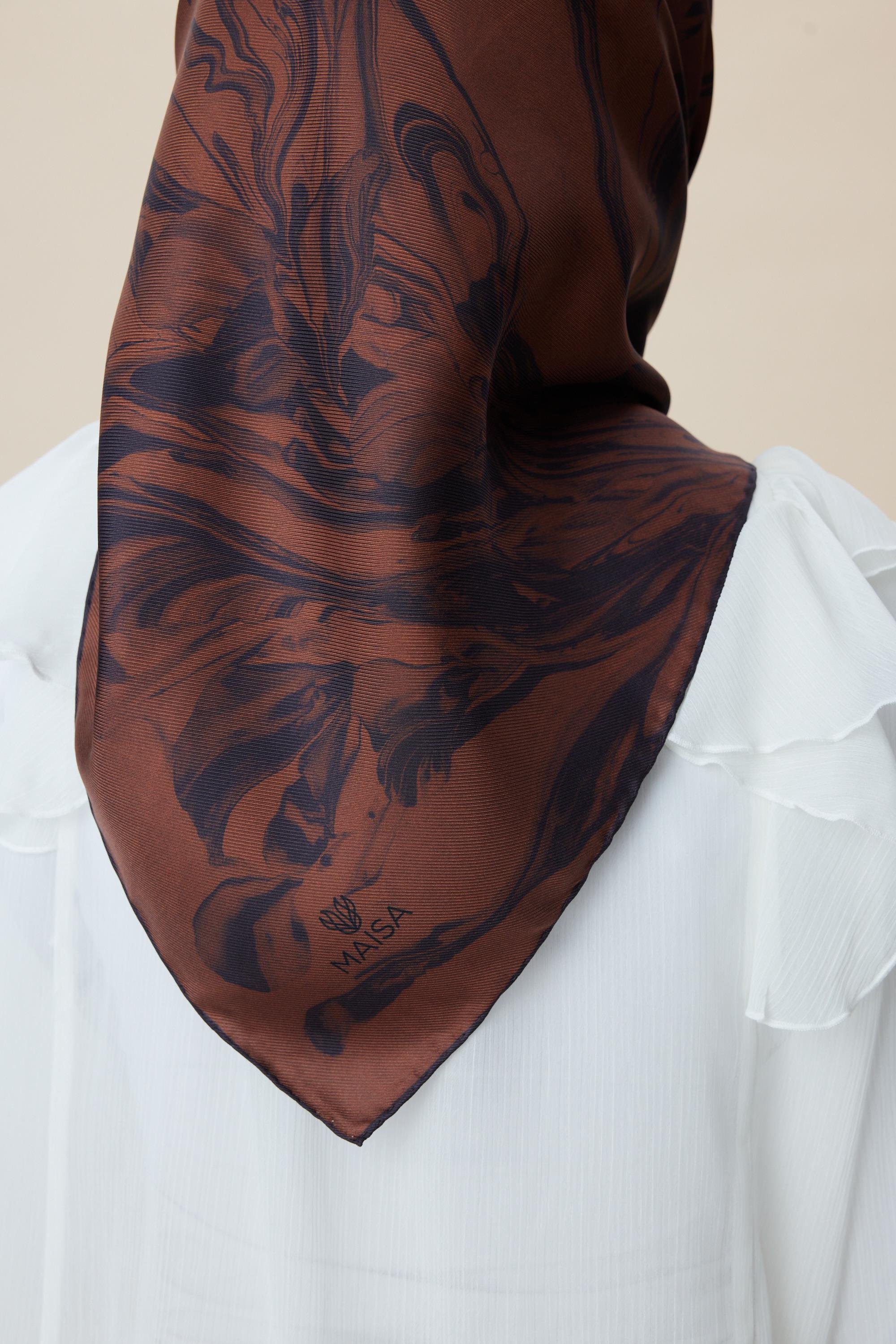 BUĞU MULBERRY İPEK EŞARP 90*90 CM - TABA