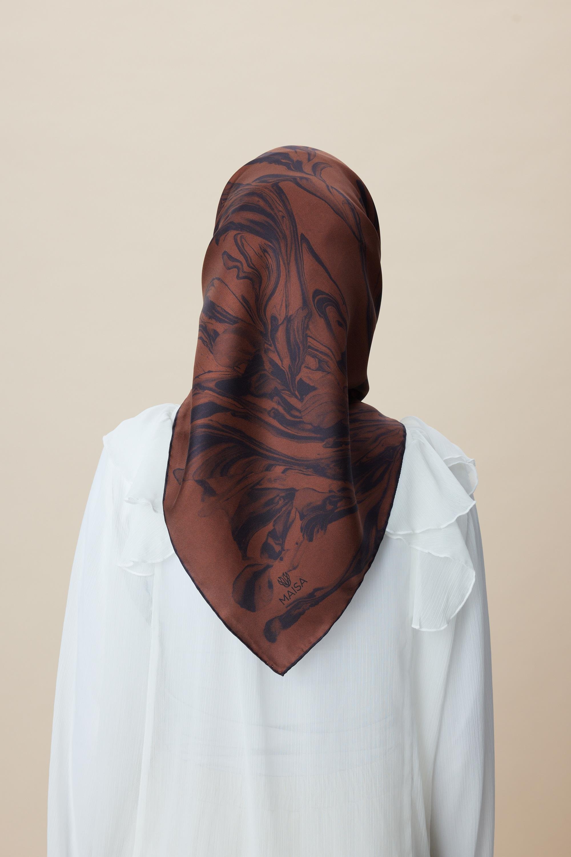 BUĞU MULBERRY İPEK EŞARP 90*90 CM - TABA
