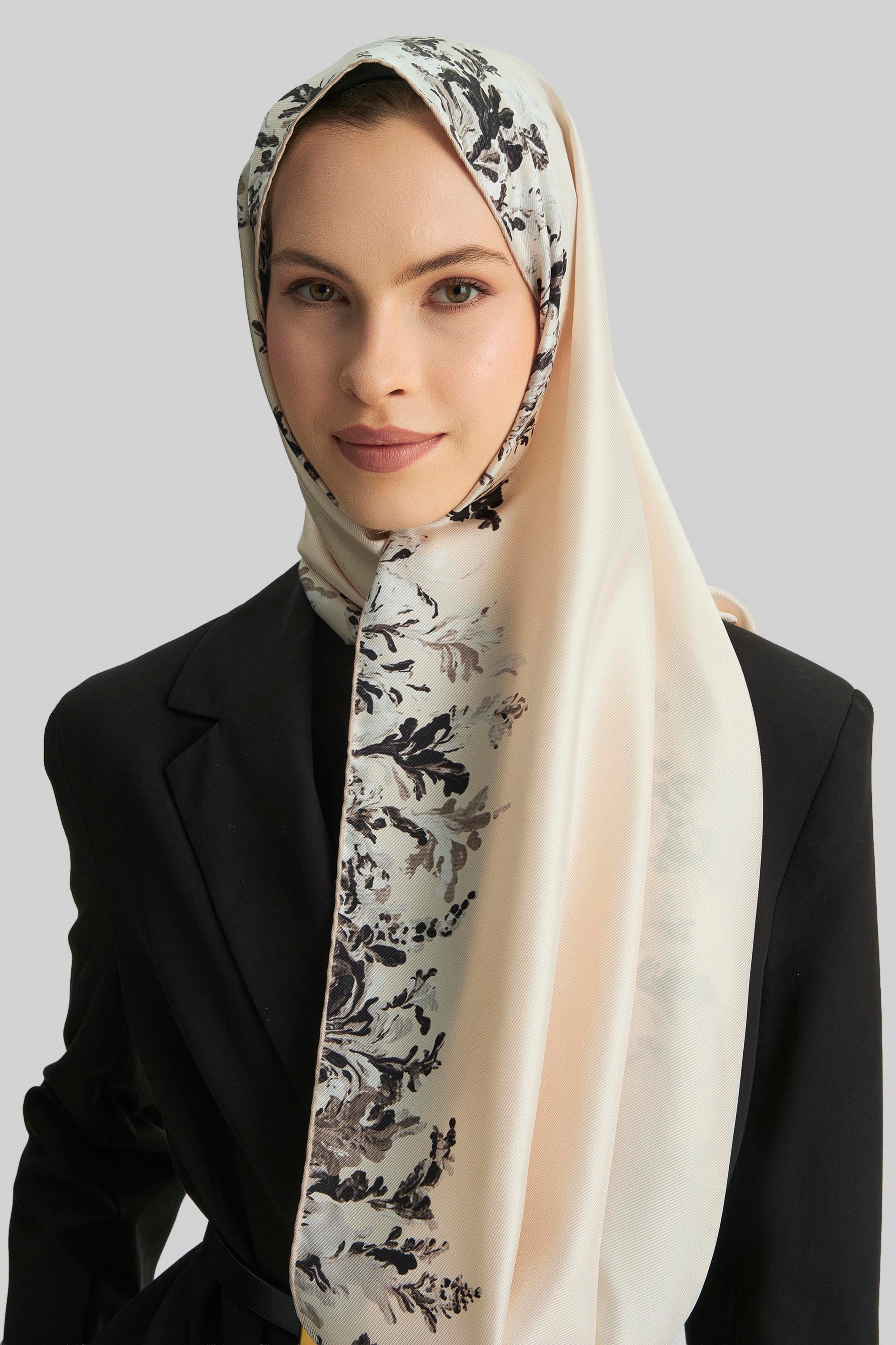 BURCU MULBERRY İPEK ŞAL 70*190 CM - BEJ