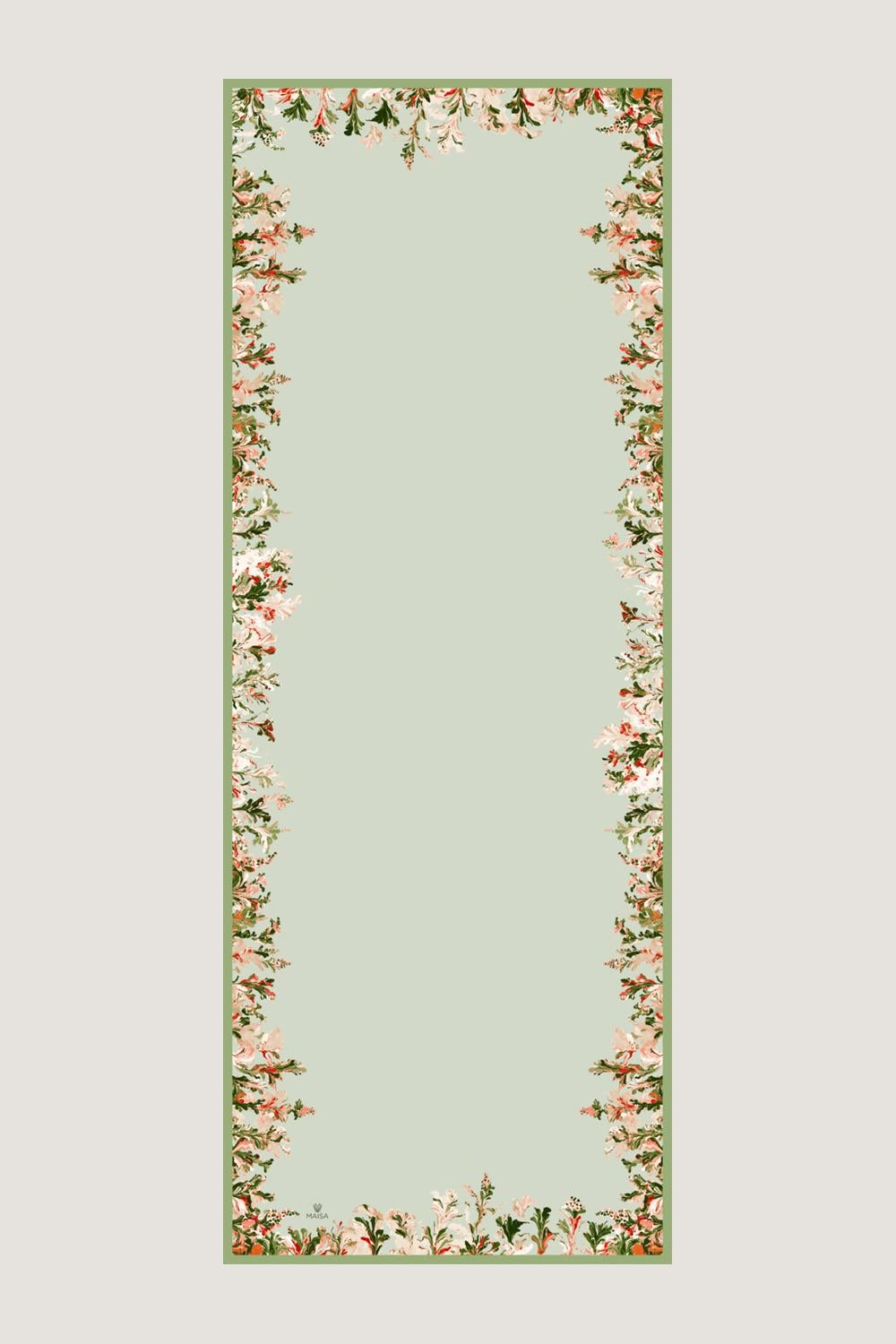 BURCU MULBERRY İPEK ŞAL 70*190 CM - FİLİZİ YEŞİL