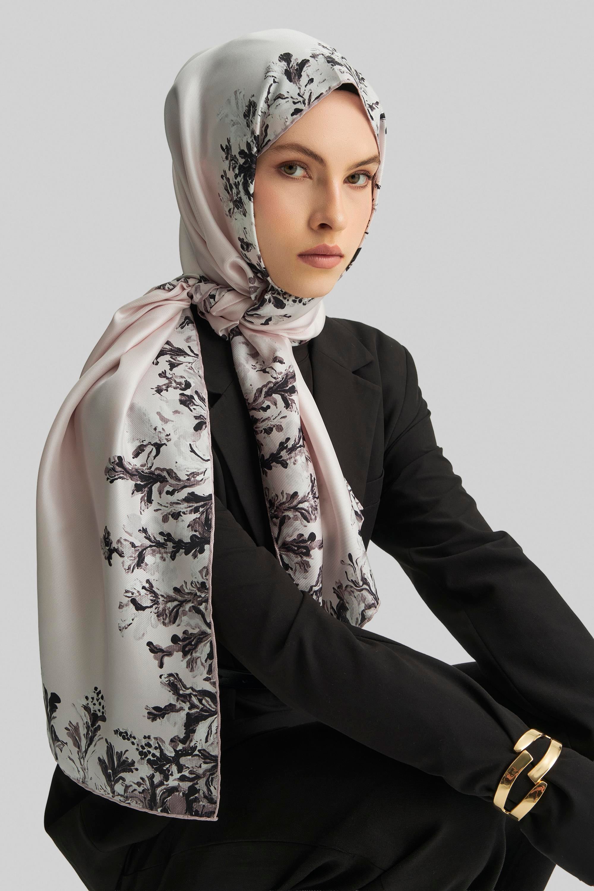 BURCU MULBERRY İPEK ŞAL 70*190 CM - GÜL KURUSU