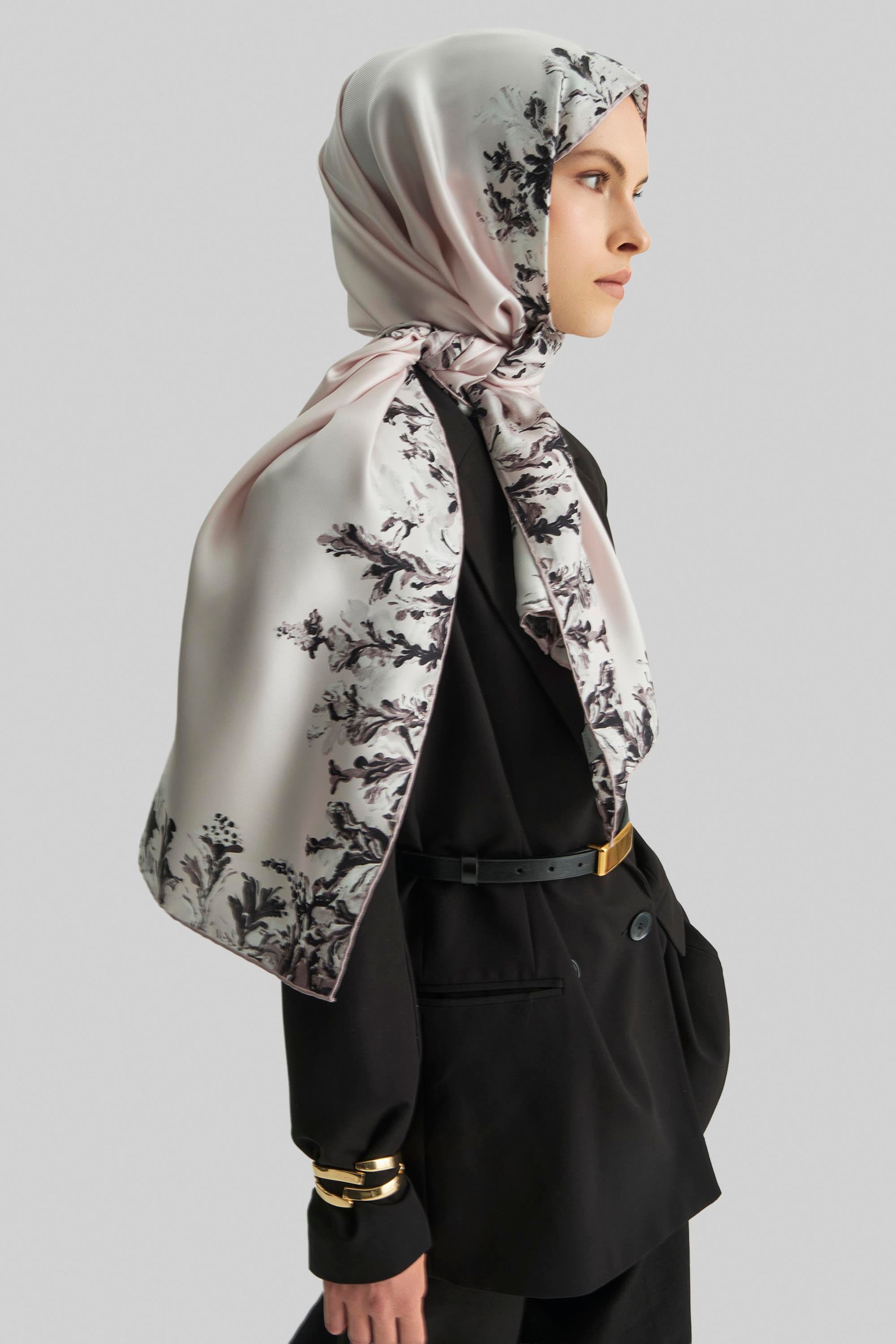 BURCU MULBERRY İPEK ŞAL 70*190 CM - GÜL KURUSU