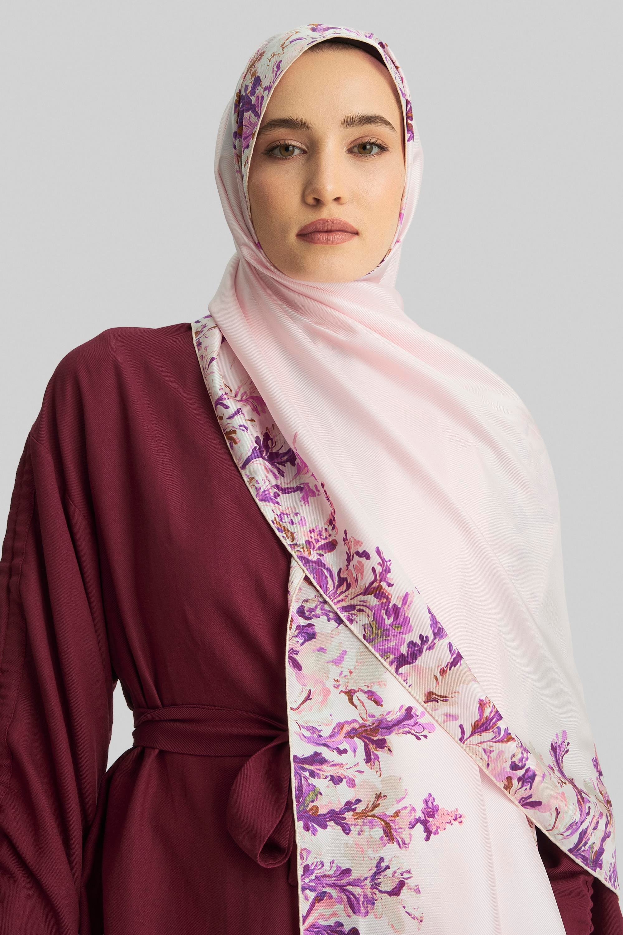 BURCU MULBERRY İPEK ŞAL 70*190 CM - PEMBE