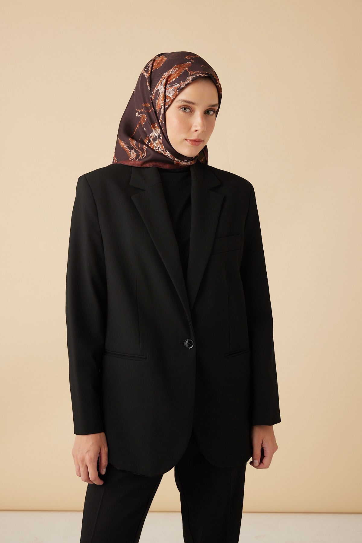 CEVLAN MULBERRY İPEK EŞARP 90*90 CM - KİREMİT