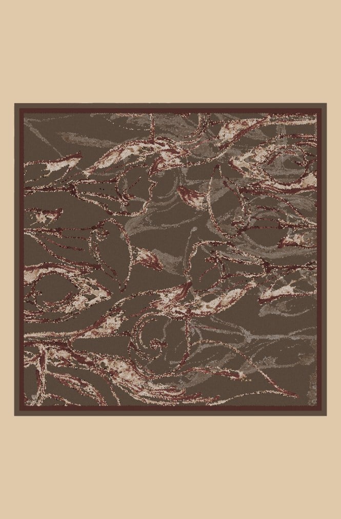 CEVLAN MULBERRY İPEK EŞARP 90*90 CM - VİZON