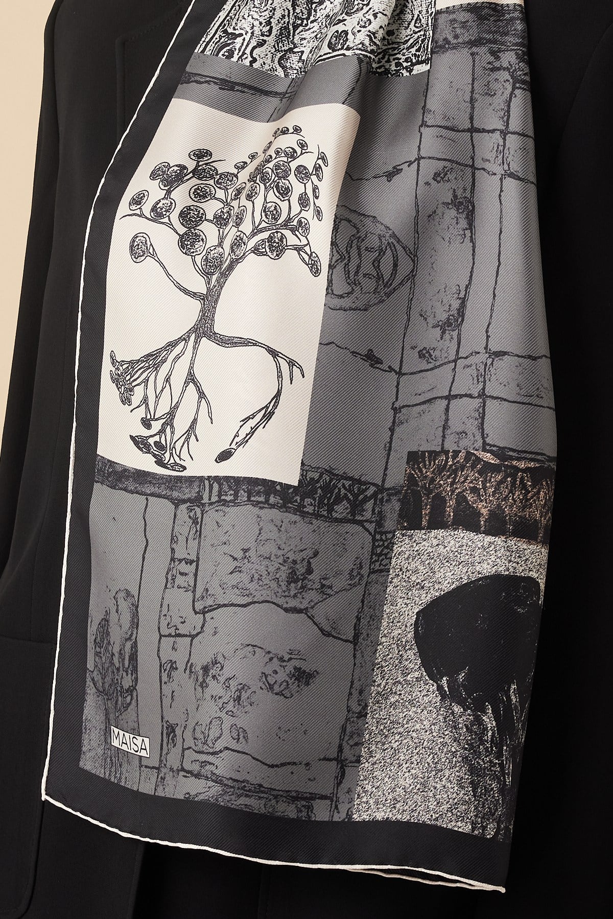 DİDAR MULBERRY İPEK ŞAL 70*190 CM - GRİ