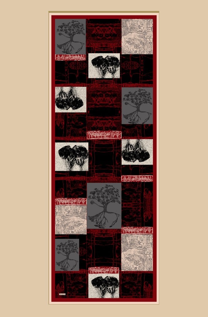 DİDAR MULBERRY İPEK ŞAL 70*190 CM - SİYAH