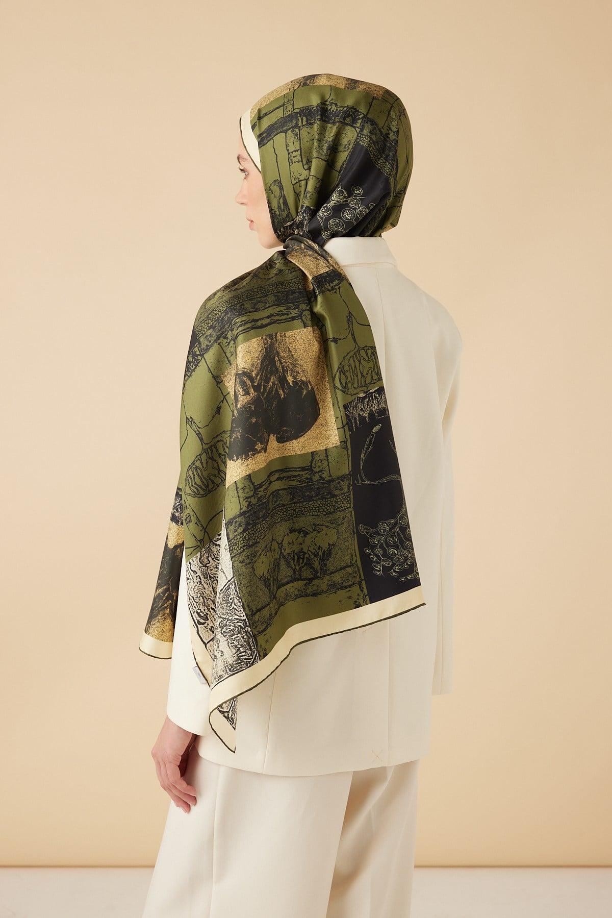 DİDAR MULBERRY İPEK ŞAL 70*190 CM - YEŞİL