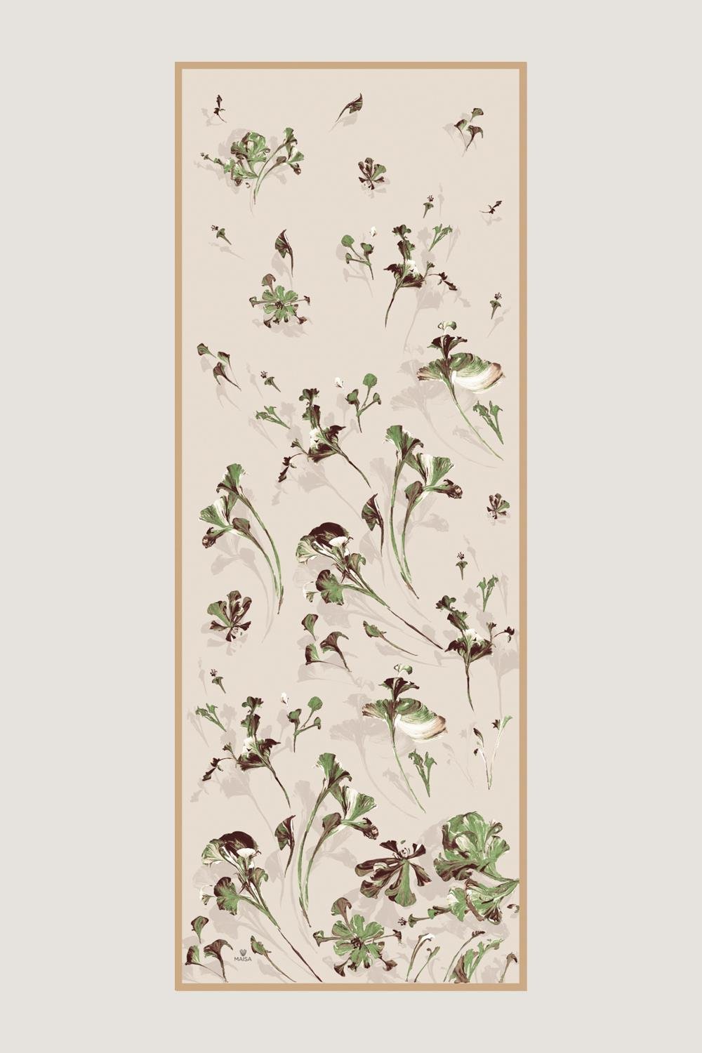 EFLİN MULBERRY İPEK ŞAL 70*190 CM - BEJ