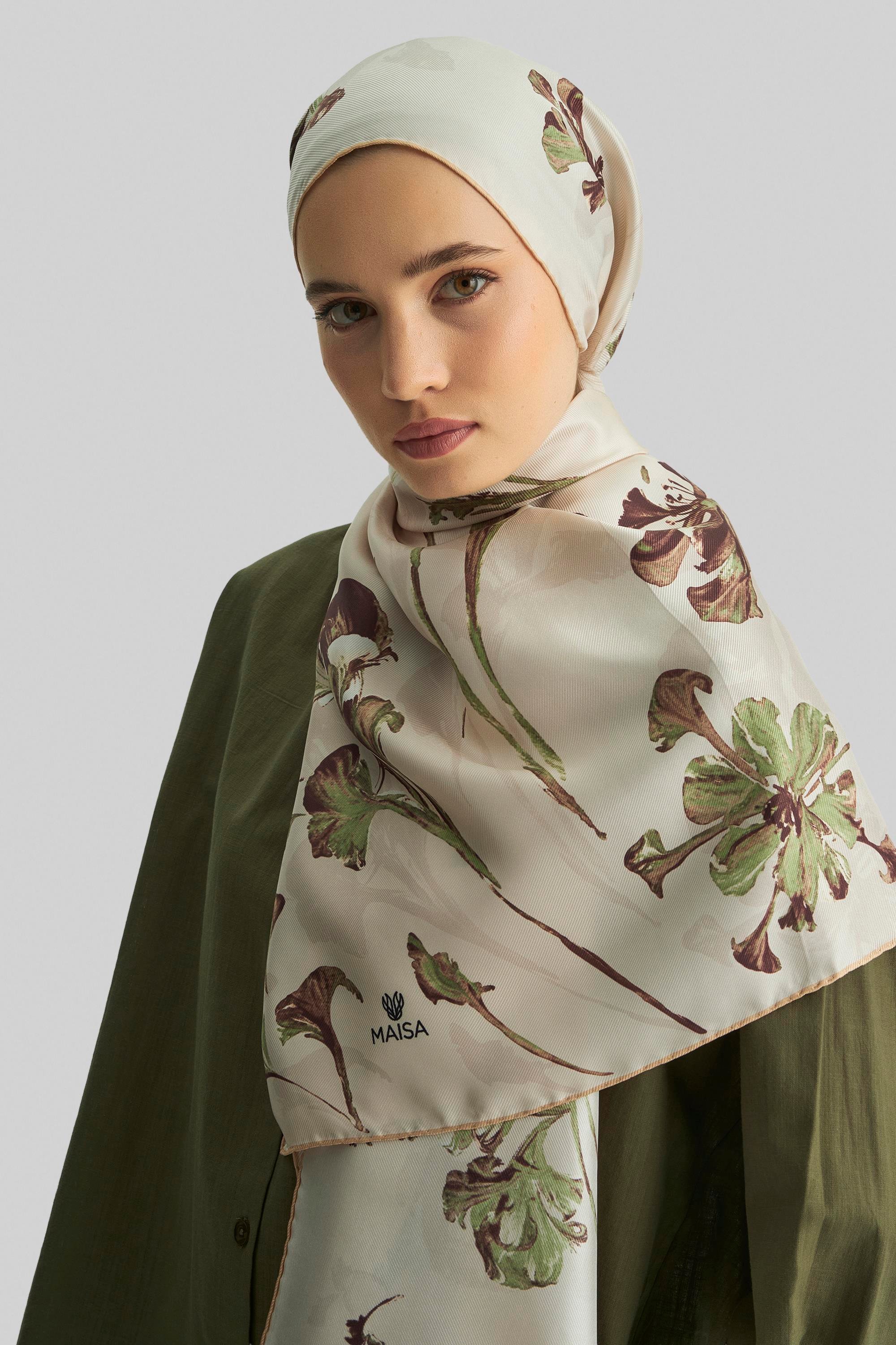 EFLİN MULBERRY İPEK ŞAL 70*190 CM - BEJ