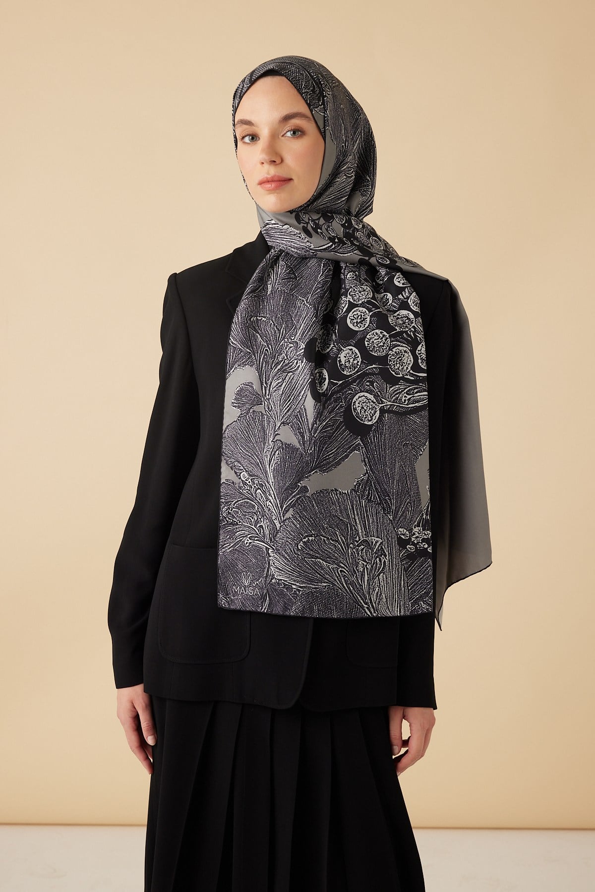 EFNA MULBERRY İPEK ŞAL 70*190 CM - AÇIK GRİ