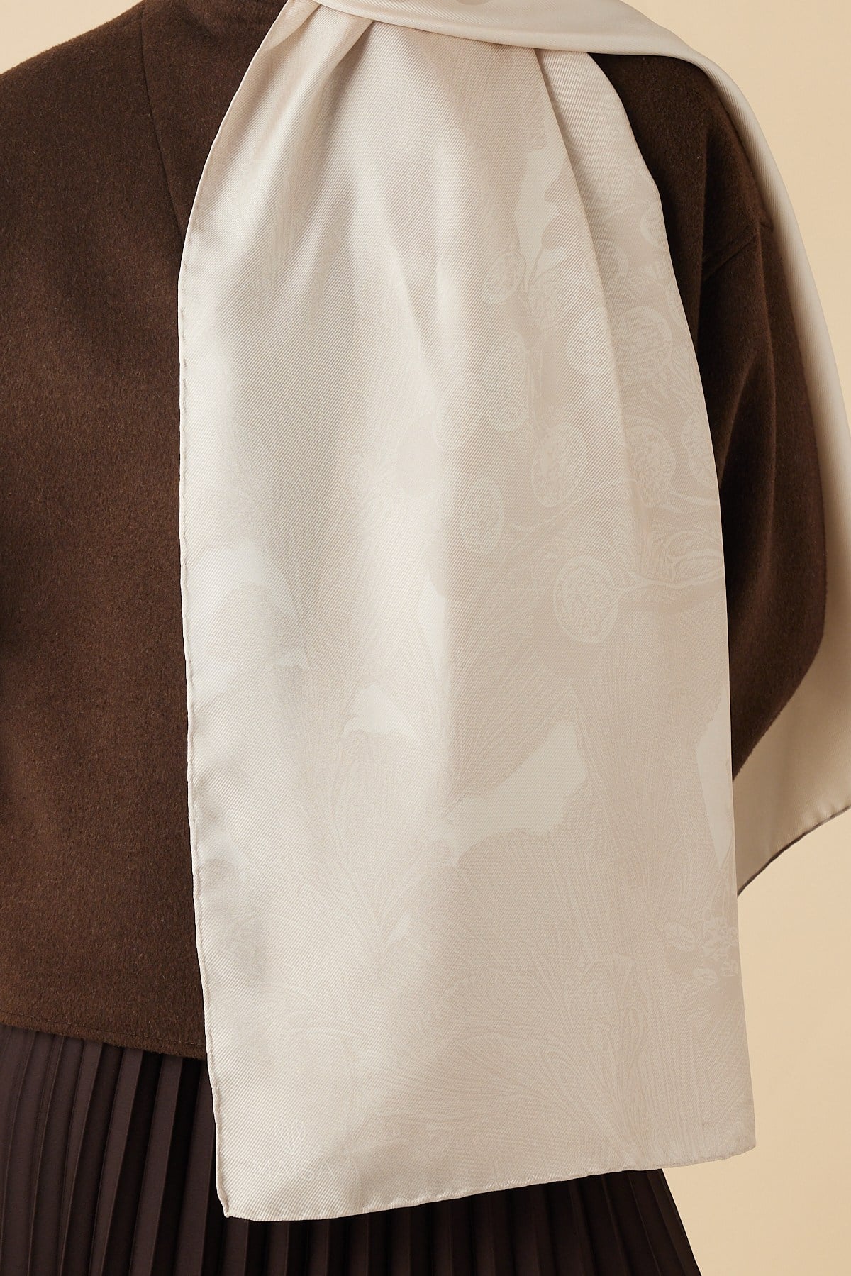 EFNA MULBERRY İPEK ŞAL 70*190 CM - BEJ