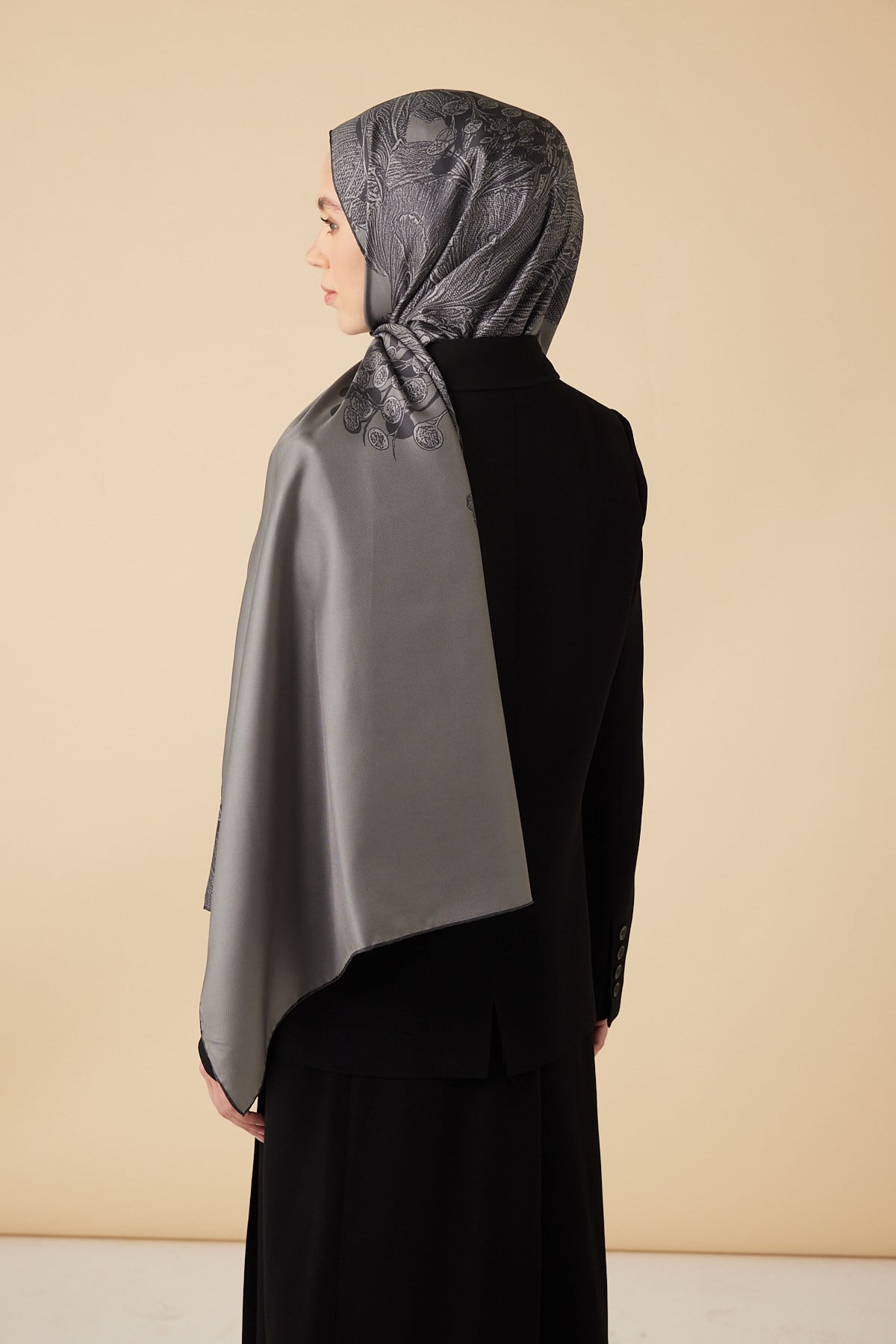 EFNA MULBERRY İPEK ŞAL 70*190 CM - GRİ