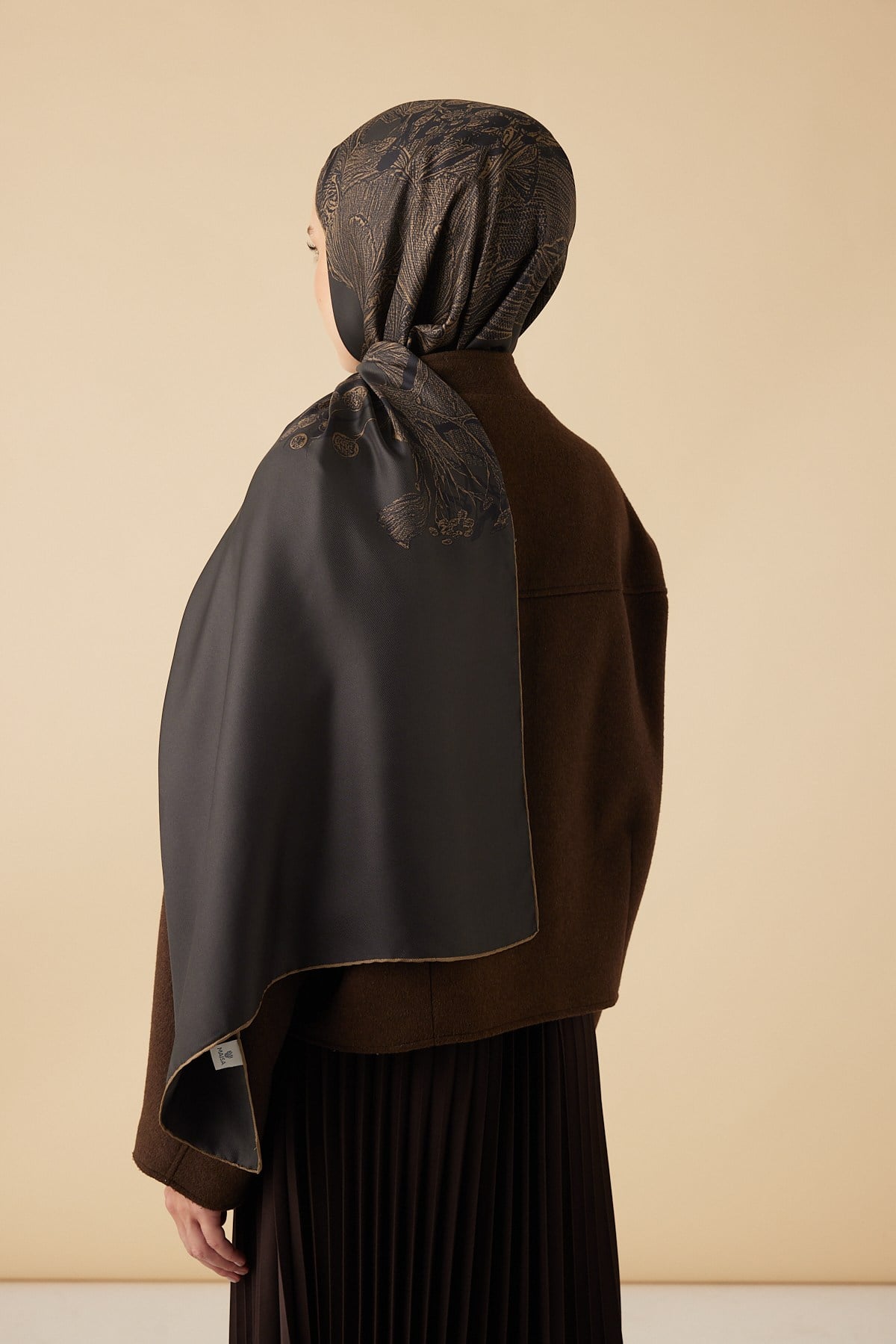 EFNA MULBERRY İPEK ŞAL 70*190 CM - KAHVERENGİ