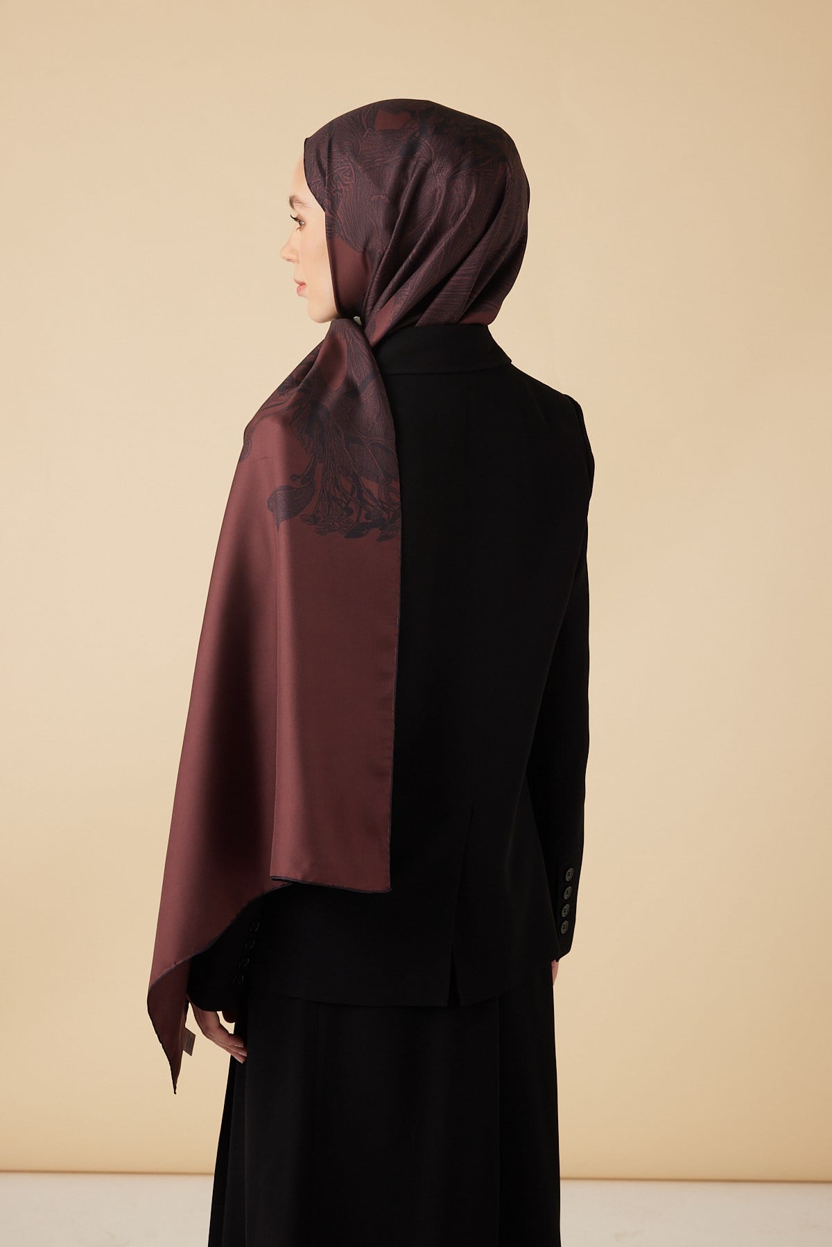 EFNA MULBERRY İPEK ŞAL 70*190 CM - MÜRDÜM