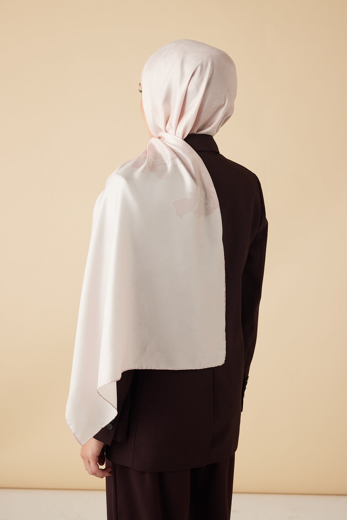 EFNA MULBERRY İPEK ŞAL 70*190 CM - PUDRA PEMBE