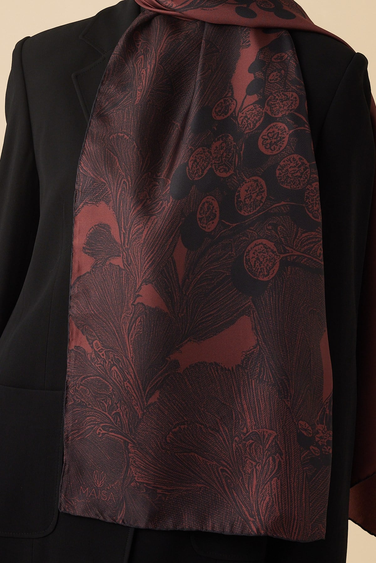 EFNA MULBERRY İPEK ŞAL 70*190 CM - VİŞNE