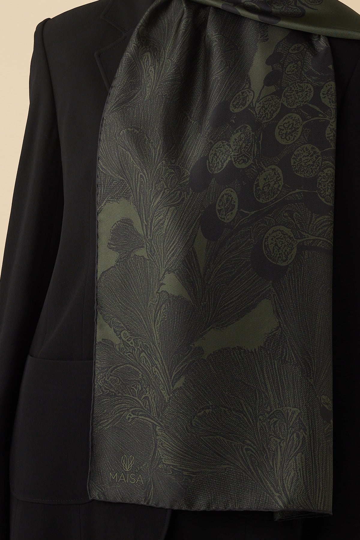 EFNA MULBERRY İPEK ŞAL 70*190 CM - YEŞİL
