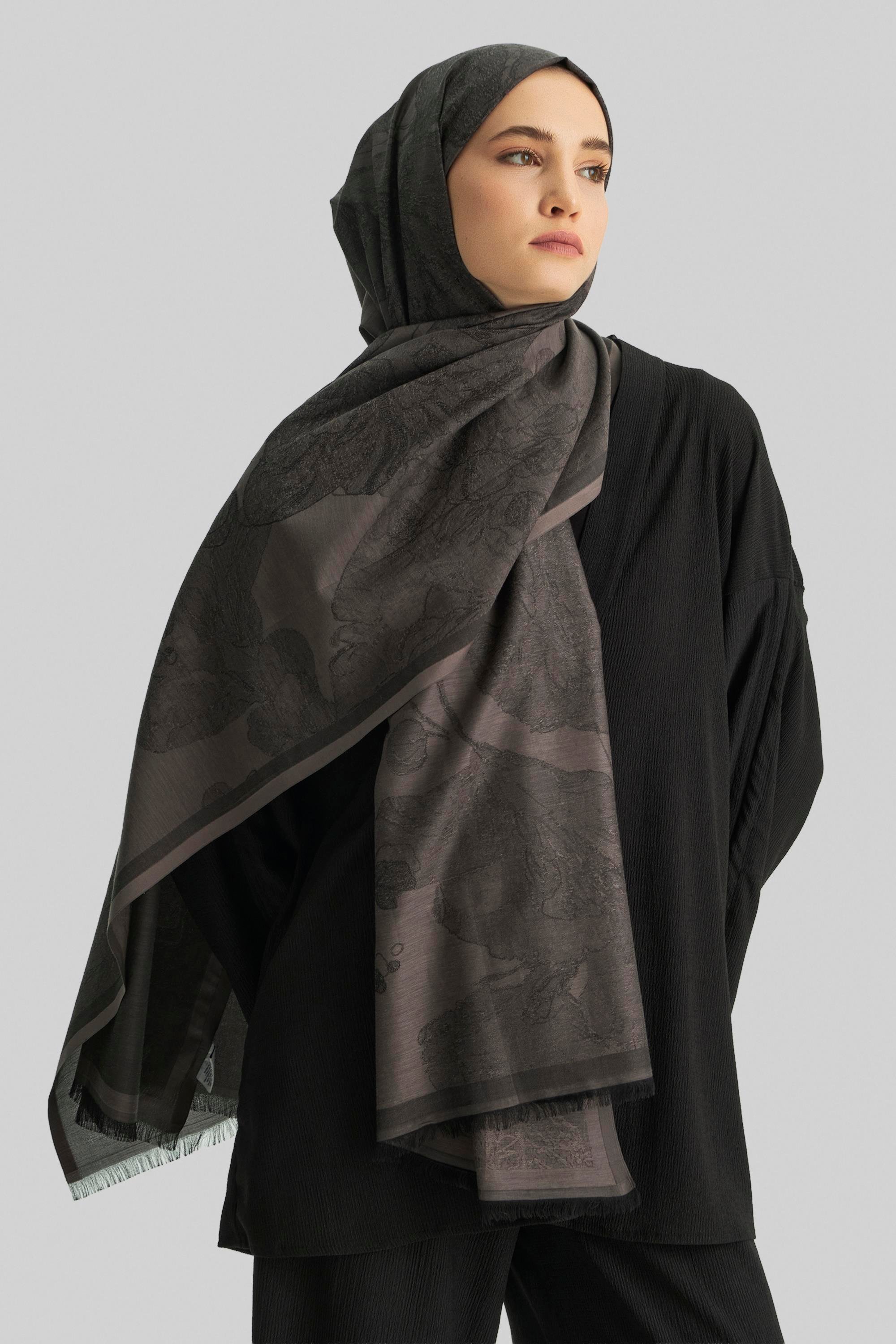 EFRAZ PAMUK İPEK ŞAL-KAHVERENGİ