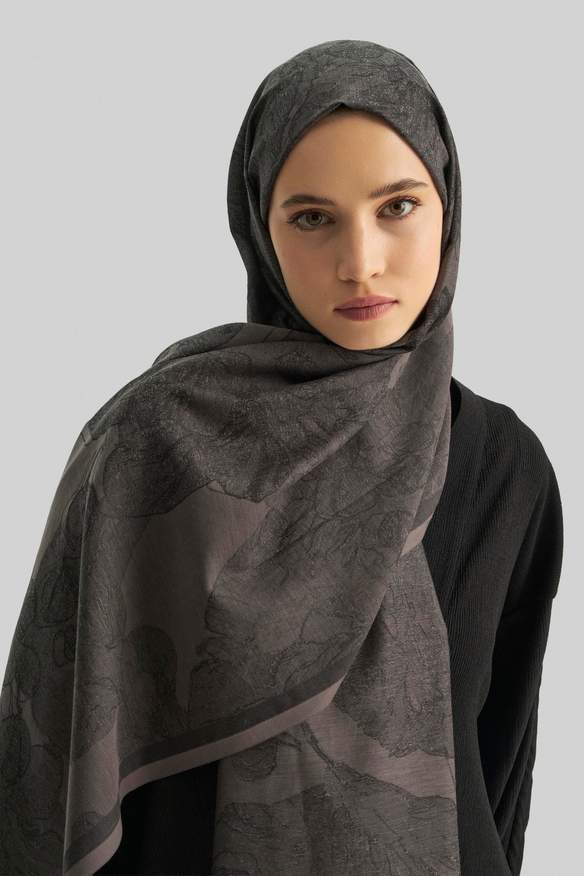 EFRAZ PAMUK İPEK ŞAL-KAHVERENGİ