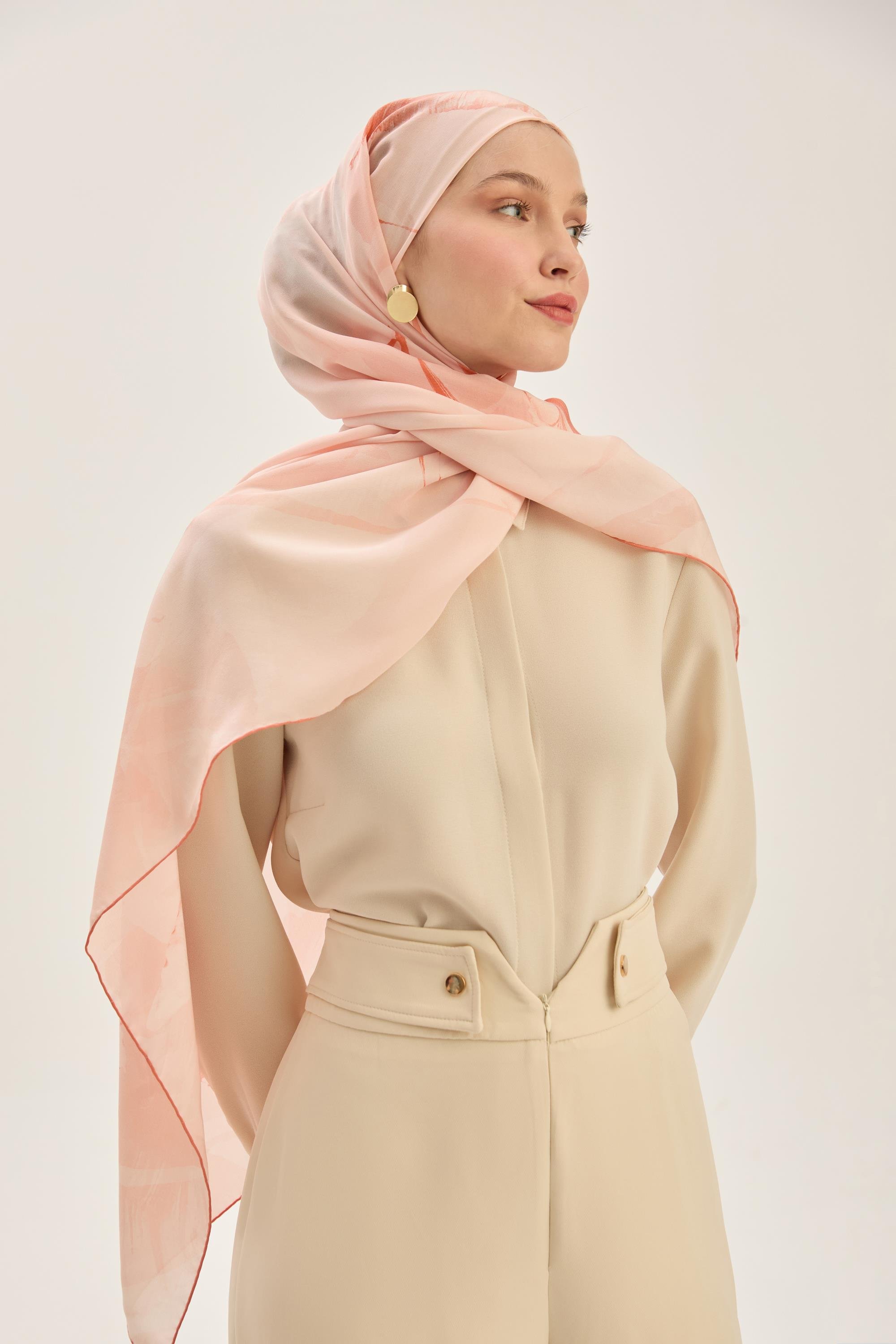 EFZA KREP İPEK ŞAL 70*190 CM - TURUNCU