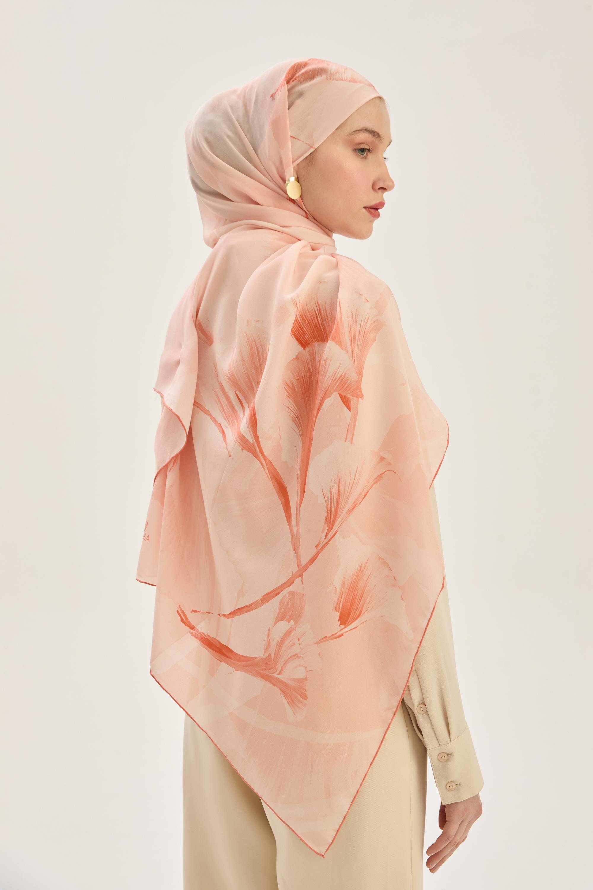 EFZA KREP İPEK ŞAL 70*190 CM - TURUNCU