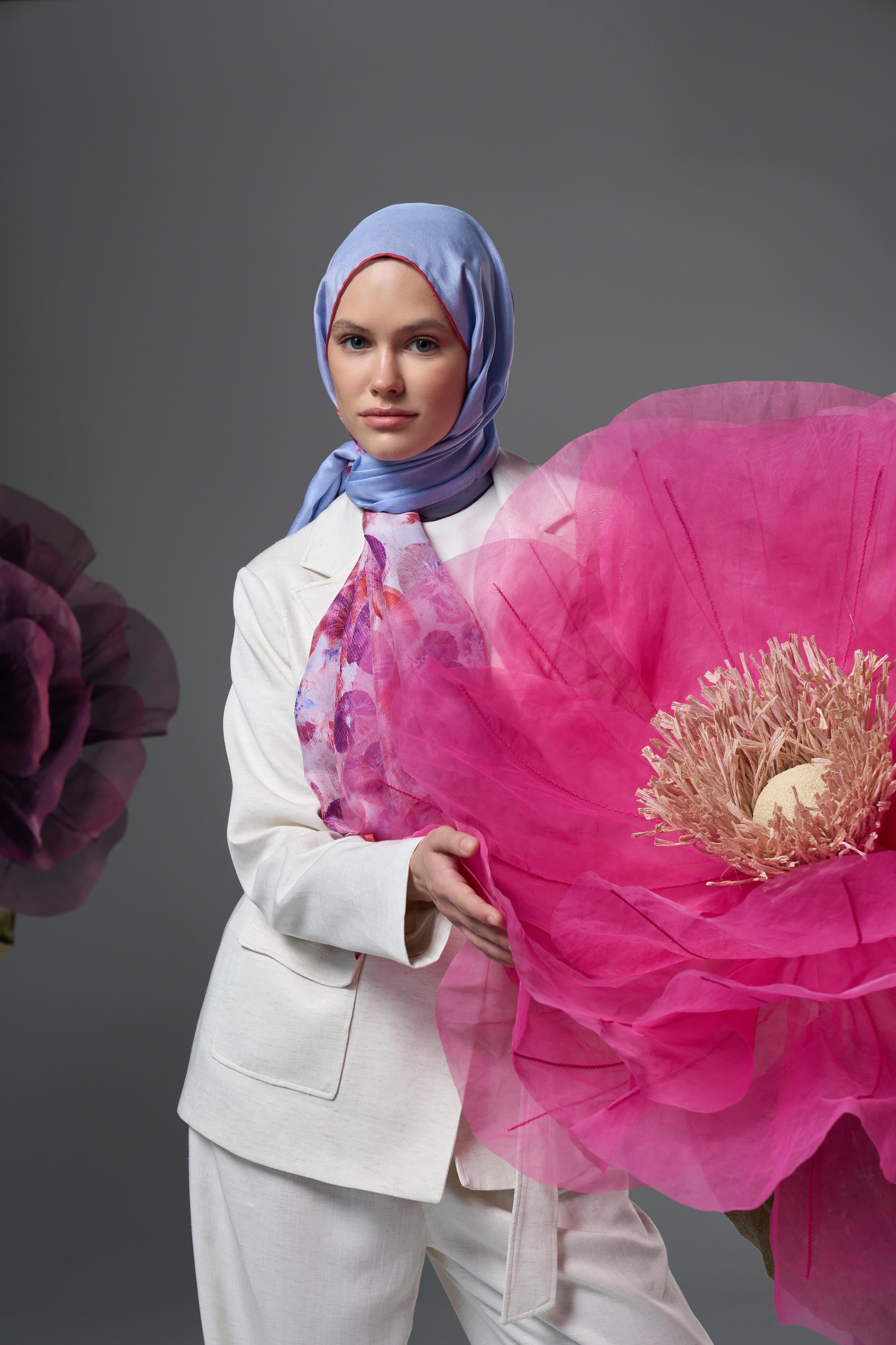 ESPER PAMUK İPEK ŞAL 70*190 – PEMBE