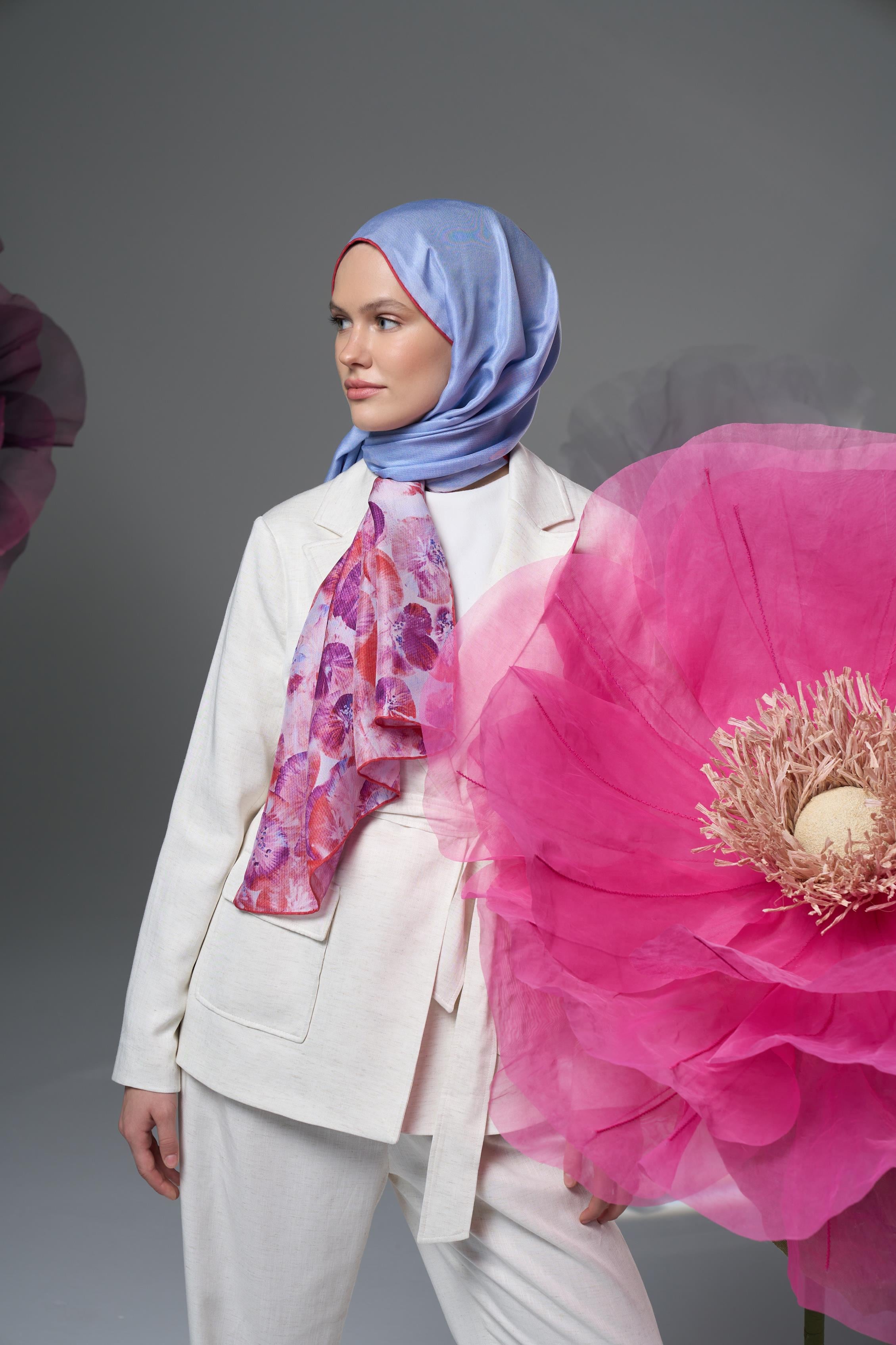 ESPER PAMUK İPEK ŞAL 70*190 – PEMBE