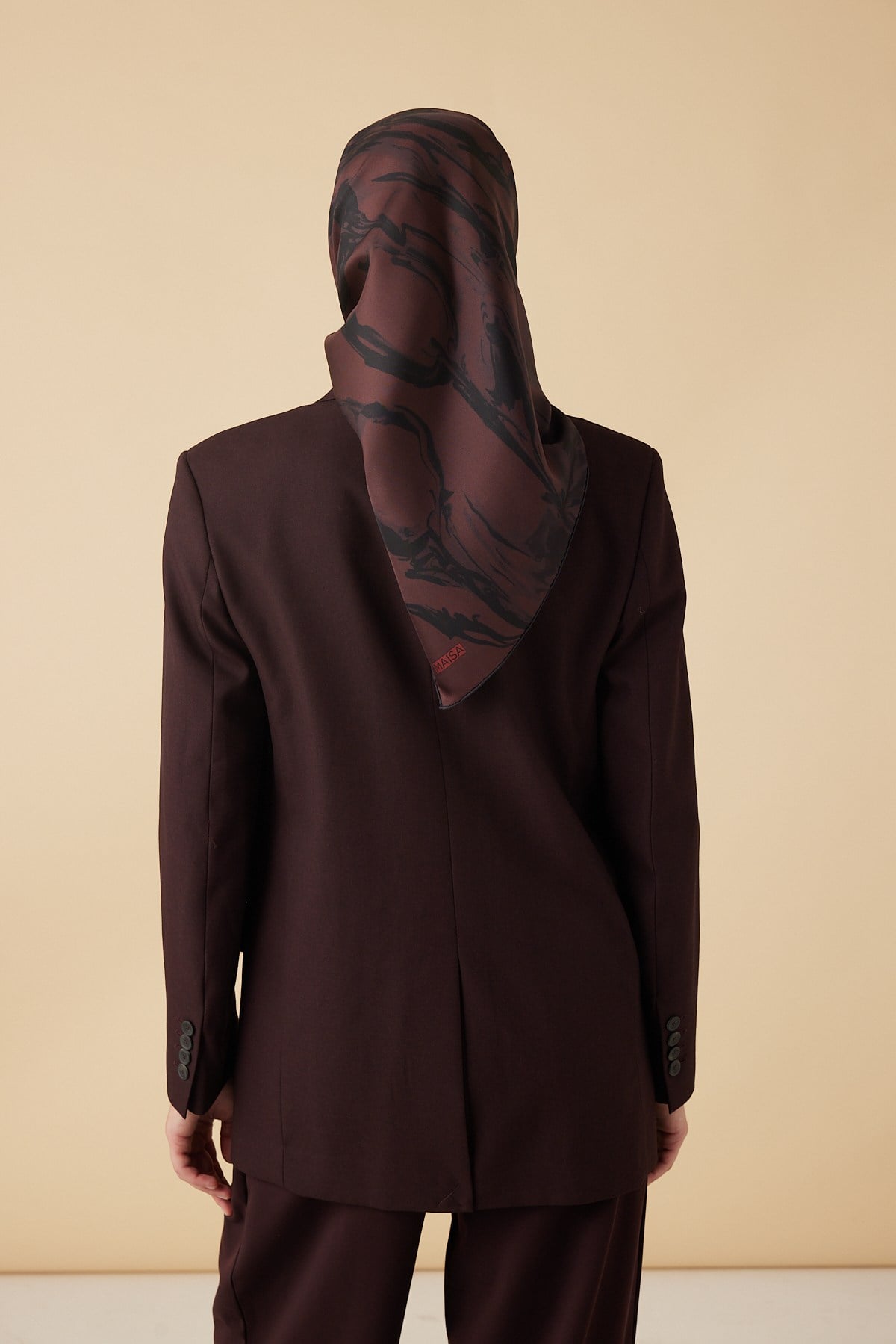 EVA TİVİL İPEK EŞARP 90*90 CM - BORDO