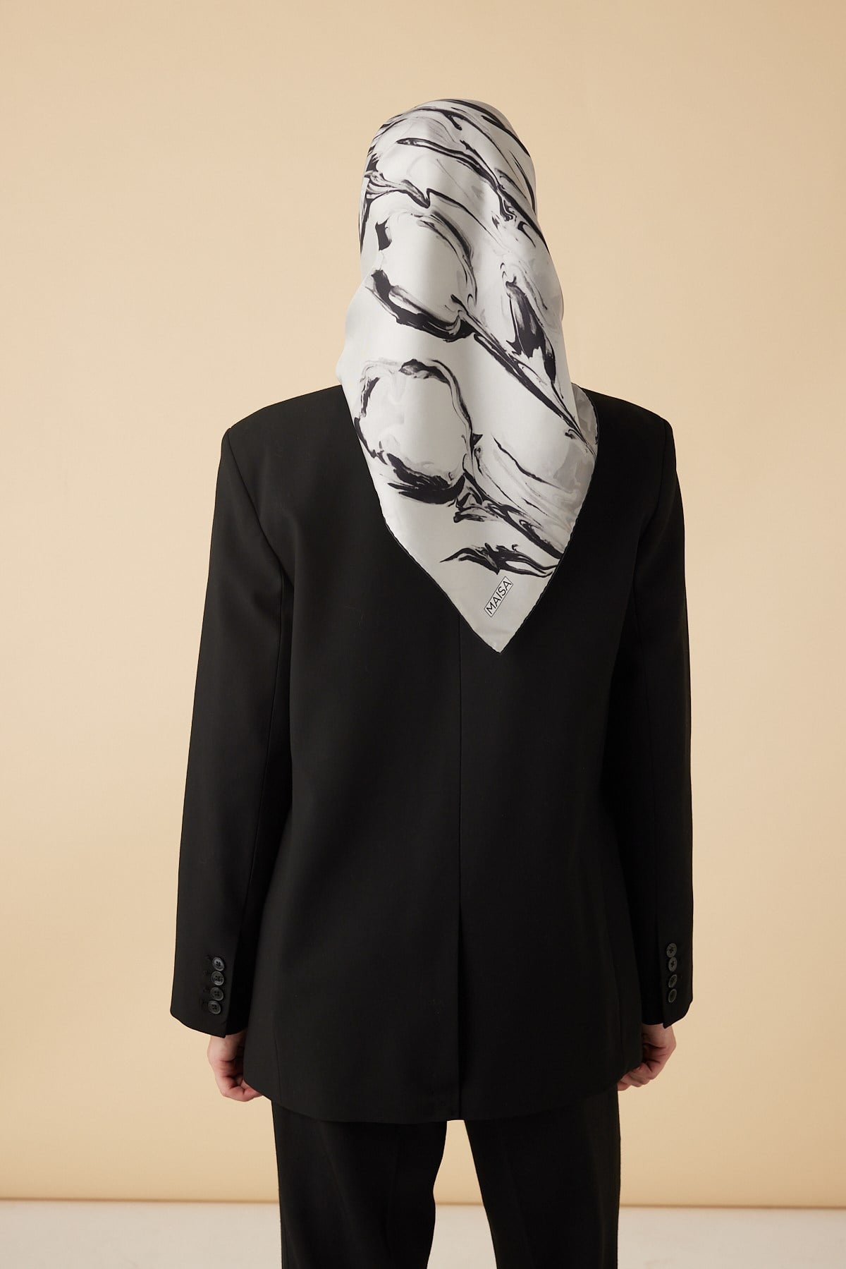 EVA TİVİL İPEK EŞARP 90*90 CM - GRİ