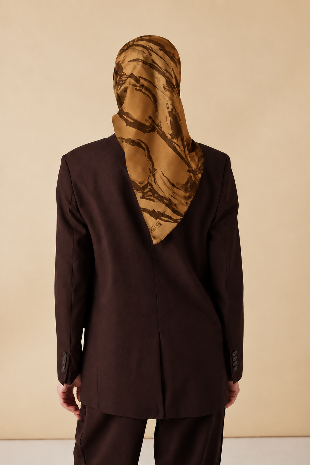 EVA TİVİL İPEK EŞARP 90*90 CM - SAFRAN