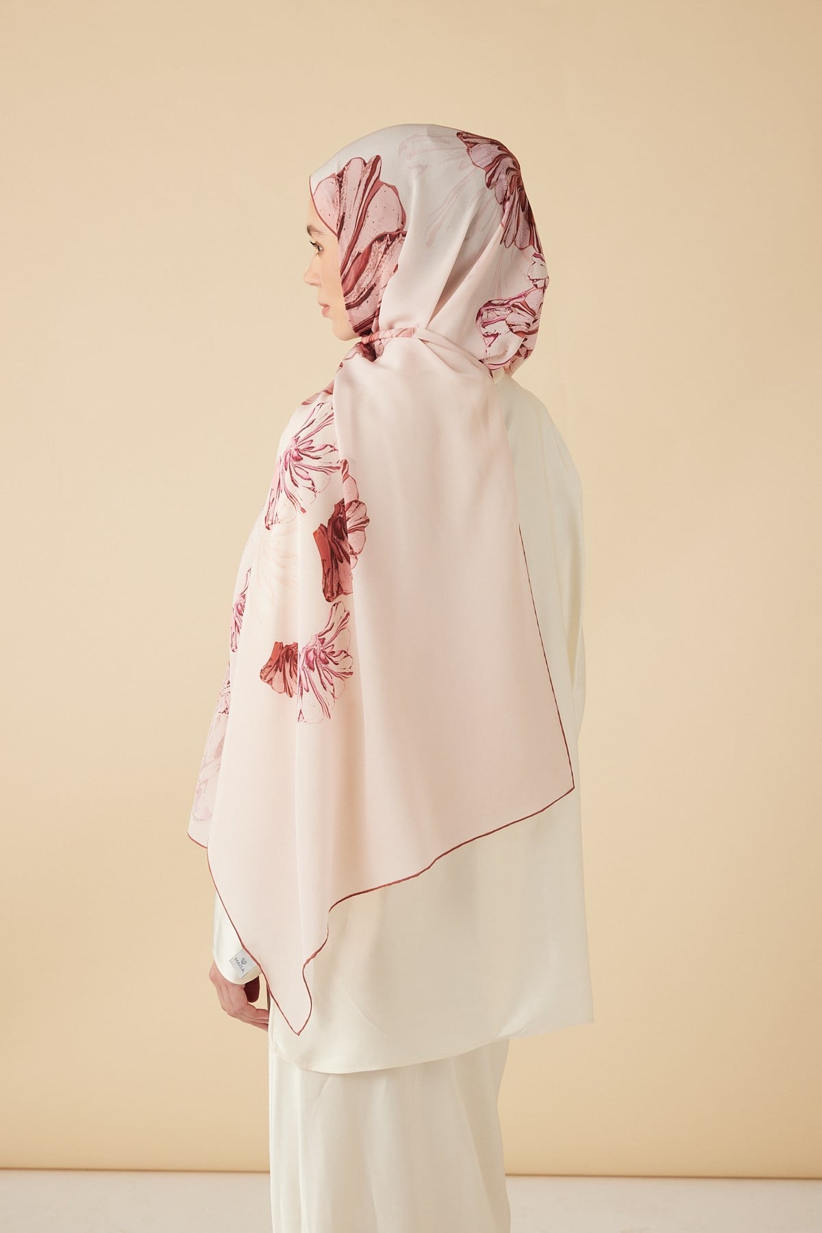 EZGİN KREP İPEK ŞAL 70*190 CM - PUDRA PEMBE
