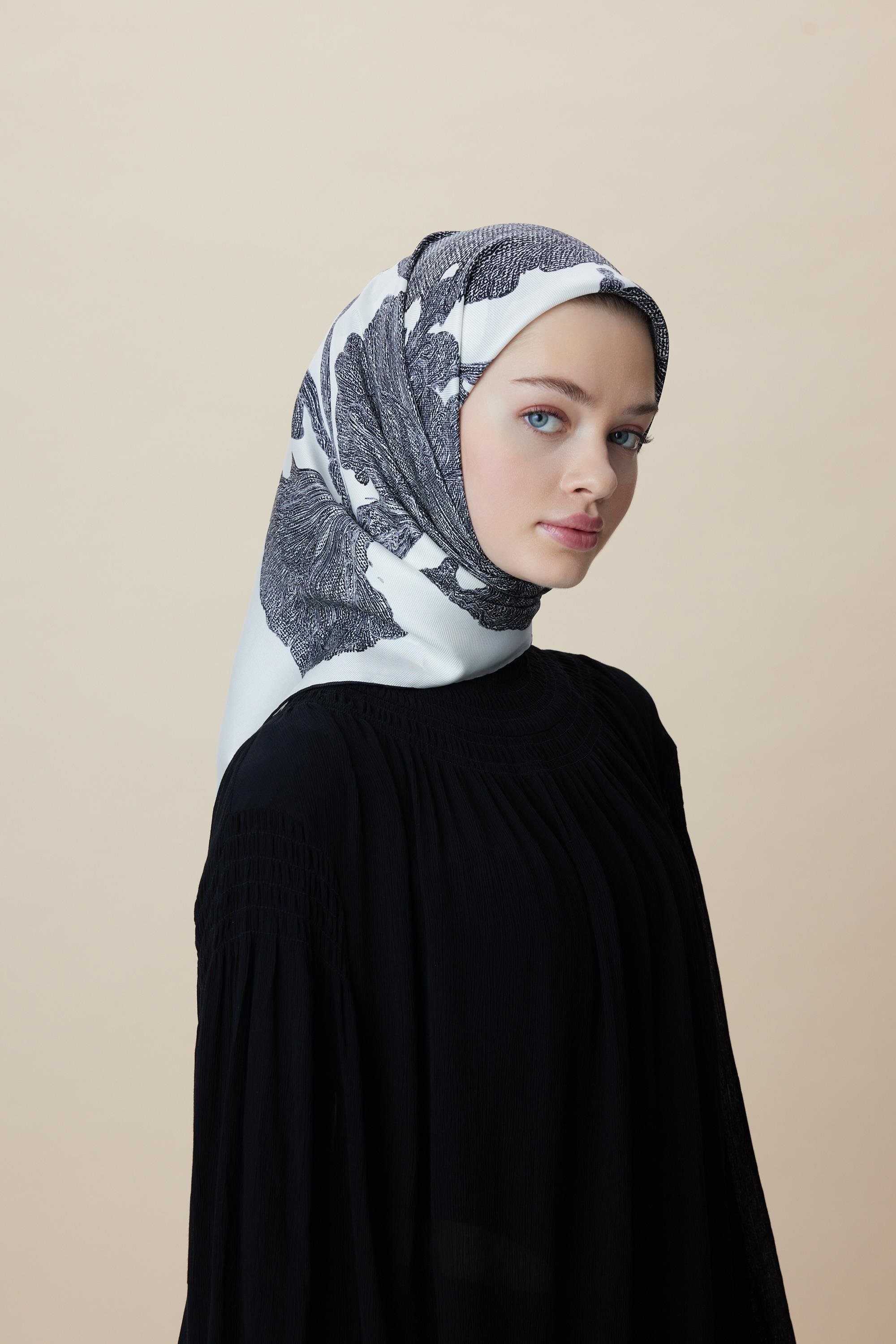 FARAH MULBERRY İPEK EŞARP 90*90 CM - DUMAN