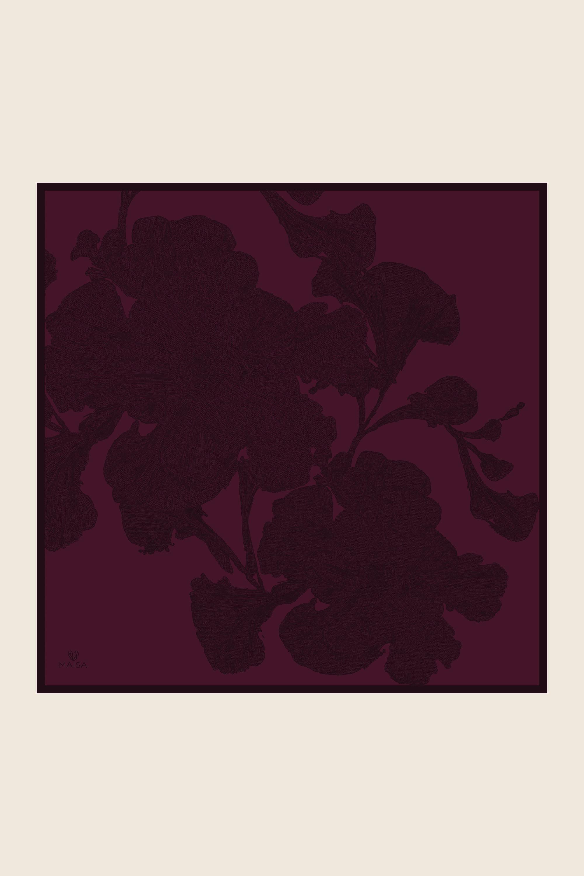 FARAH MULBERRY İPEK EŞARP 90*90 CM - MÜRDÜM