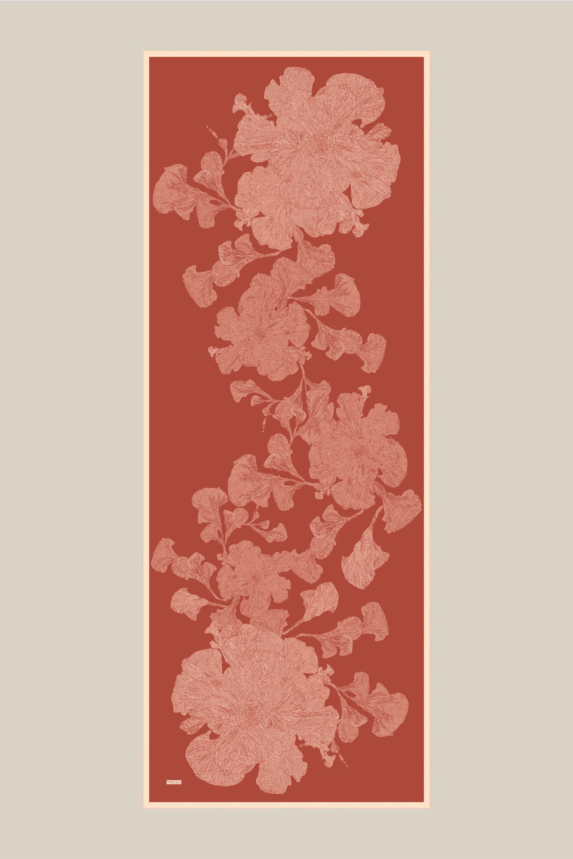 FARAH MULBERRY İPEK ŞAL 70*190 - GÜL KURUSU
