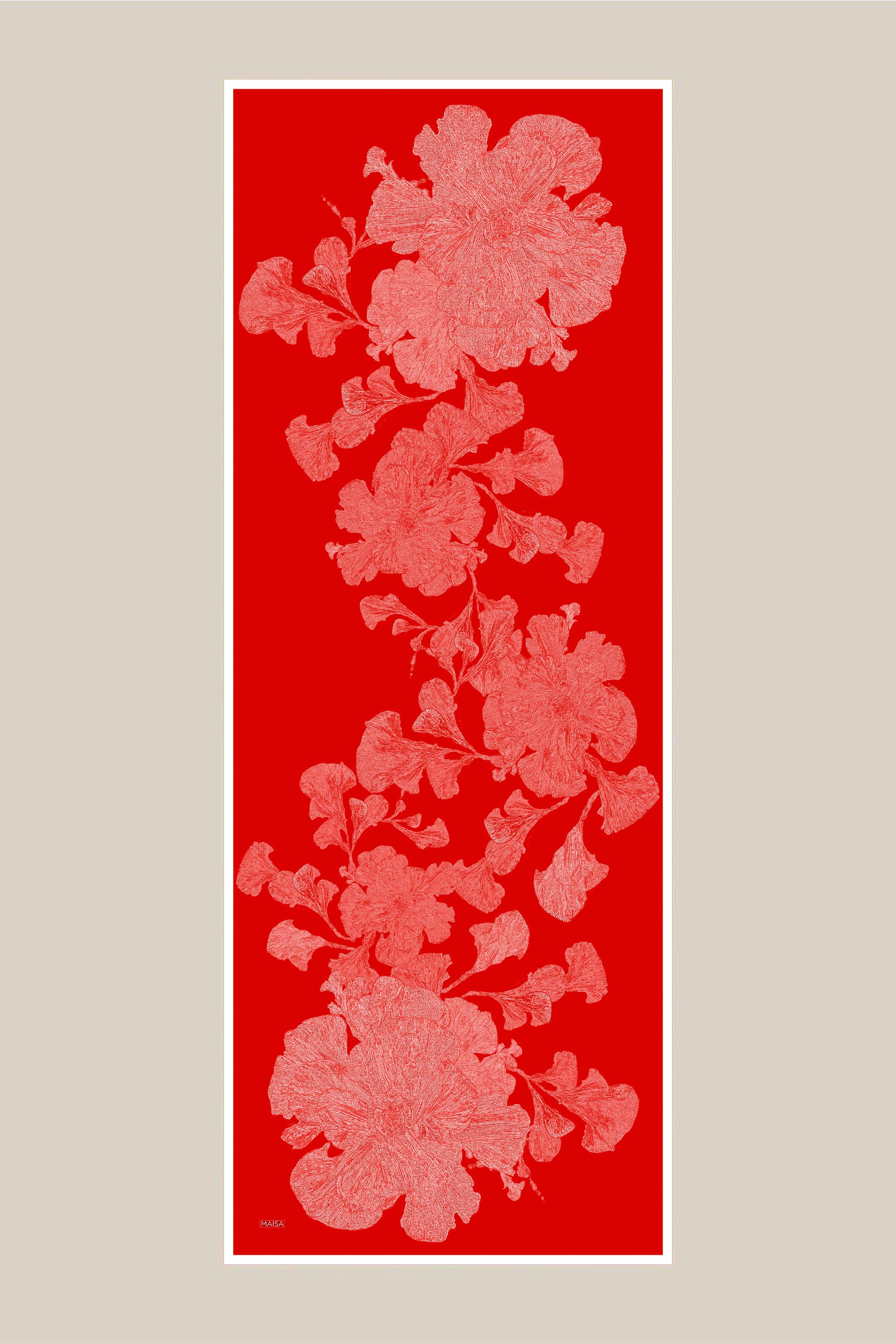 FARAH MULBERRY İPEK ŞAL 70*190 - MERCAN