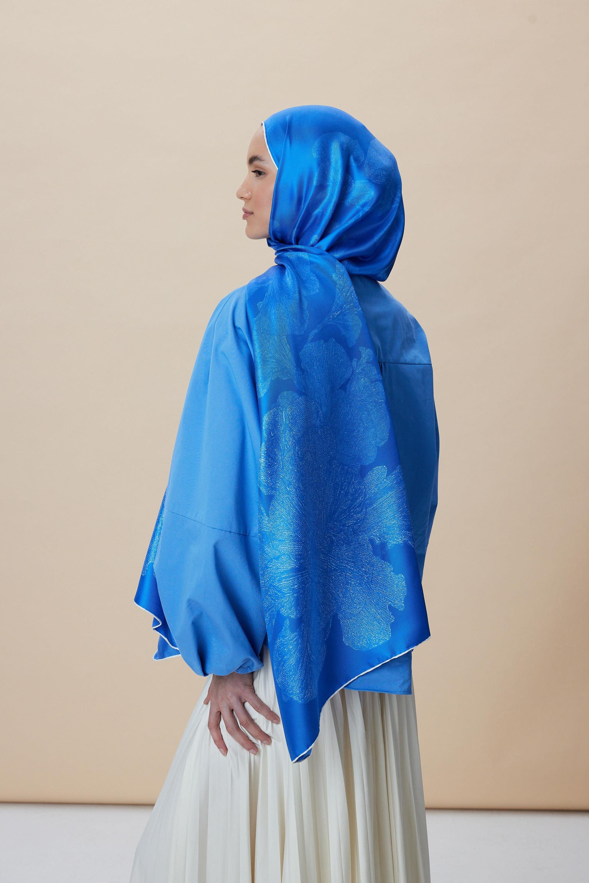 FARAH MULBERRY İPEK ŞAL 70*190 - SAKS