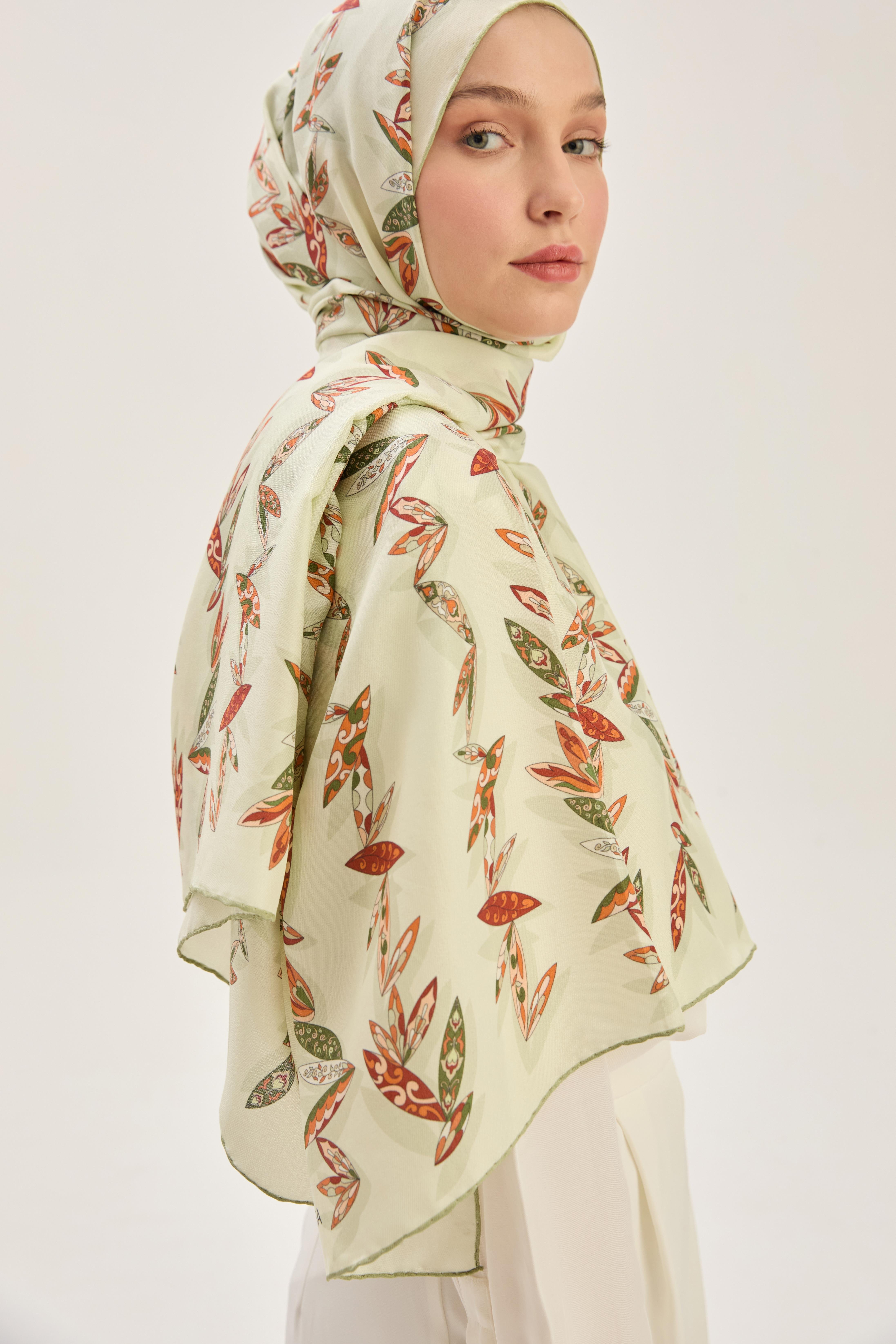 FER PAMUK İPEK ŞAL 70*190 CM - FISTIK YEŞİLİ