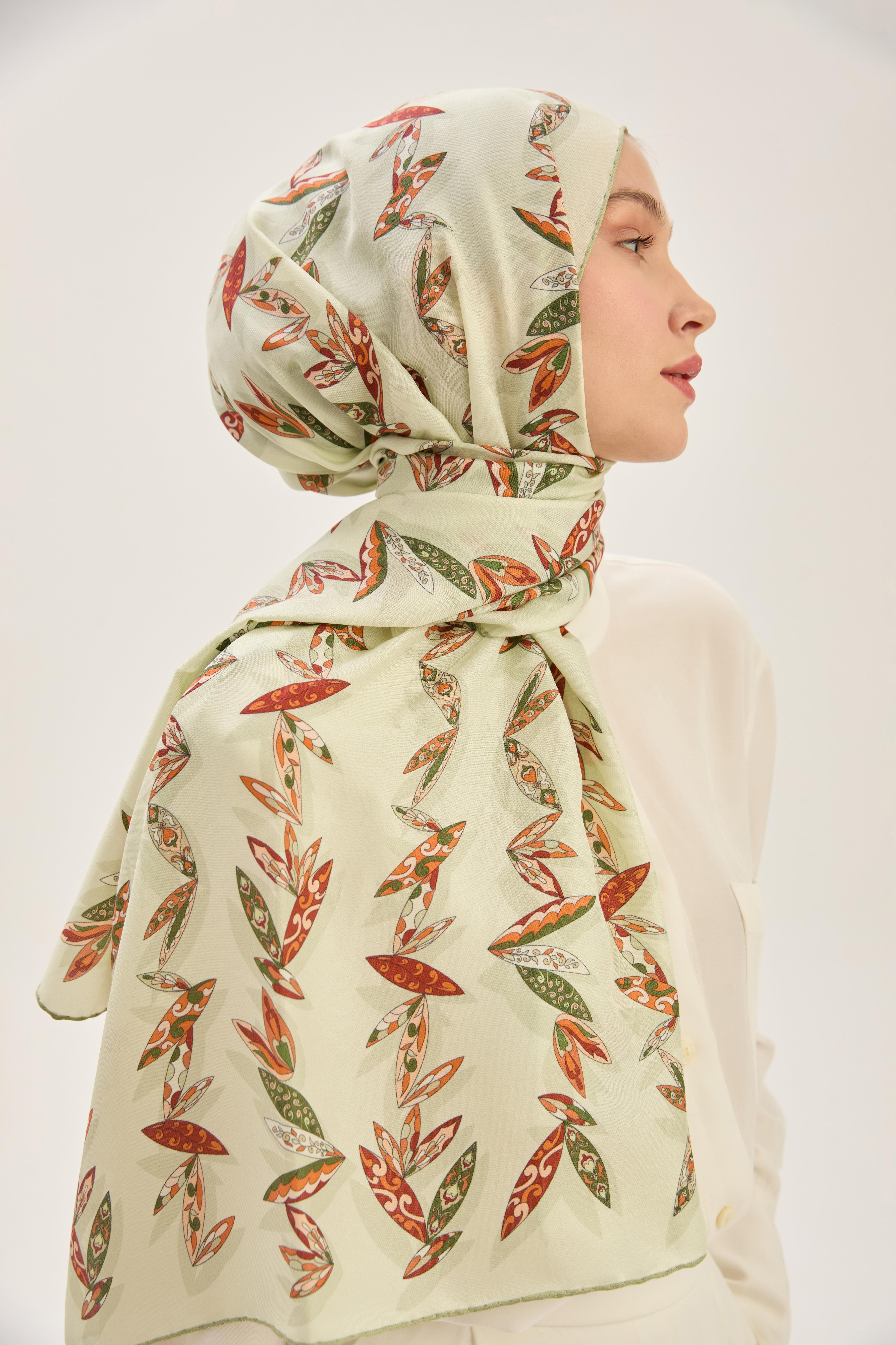 FER PAMUK İPEK ŞAL 70*190 CM - FISTIK YEŞİLİ