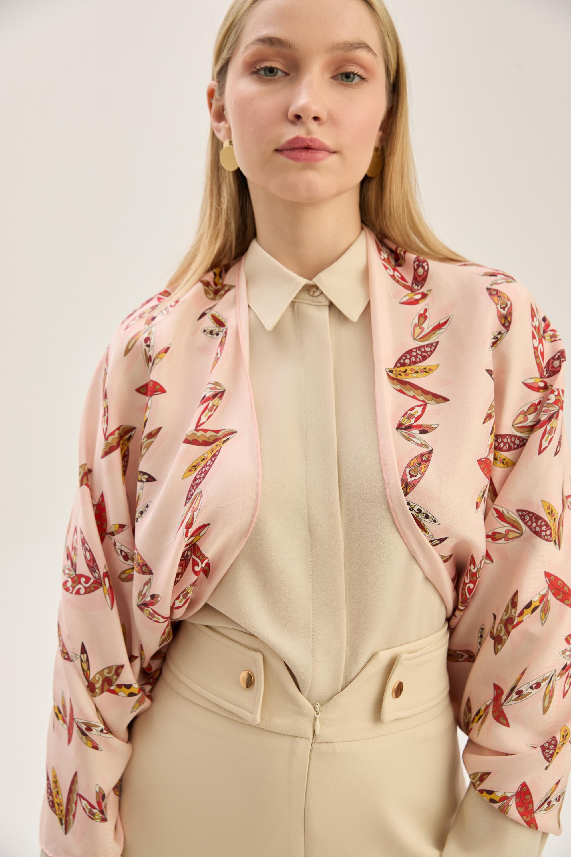 FER PAMUK İPEK ŞAL 70*190 CM - SOMON