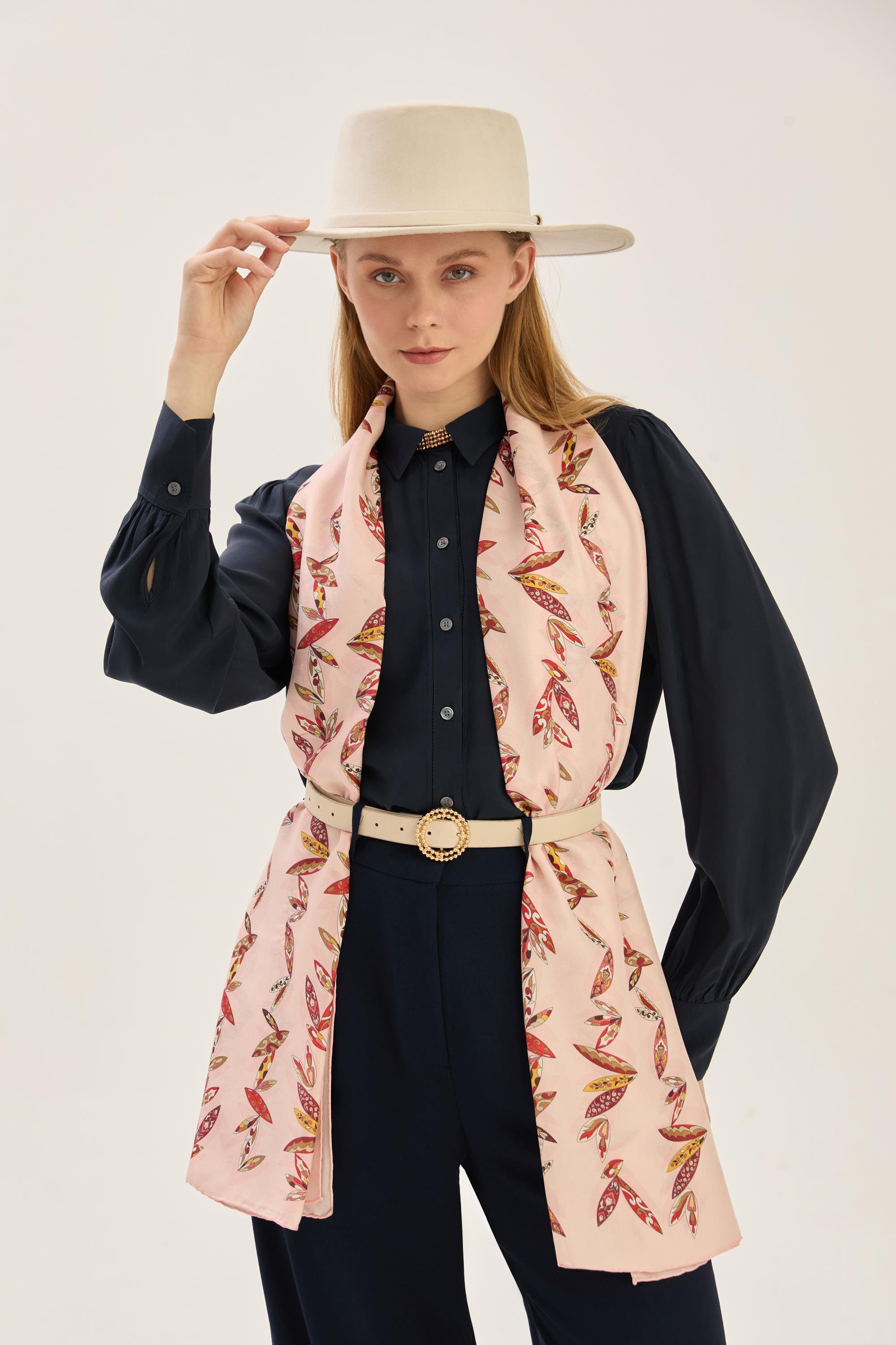 FER PAMUK İPEK ŞAL 70*190 CM - SOMON