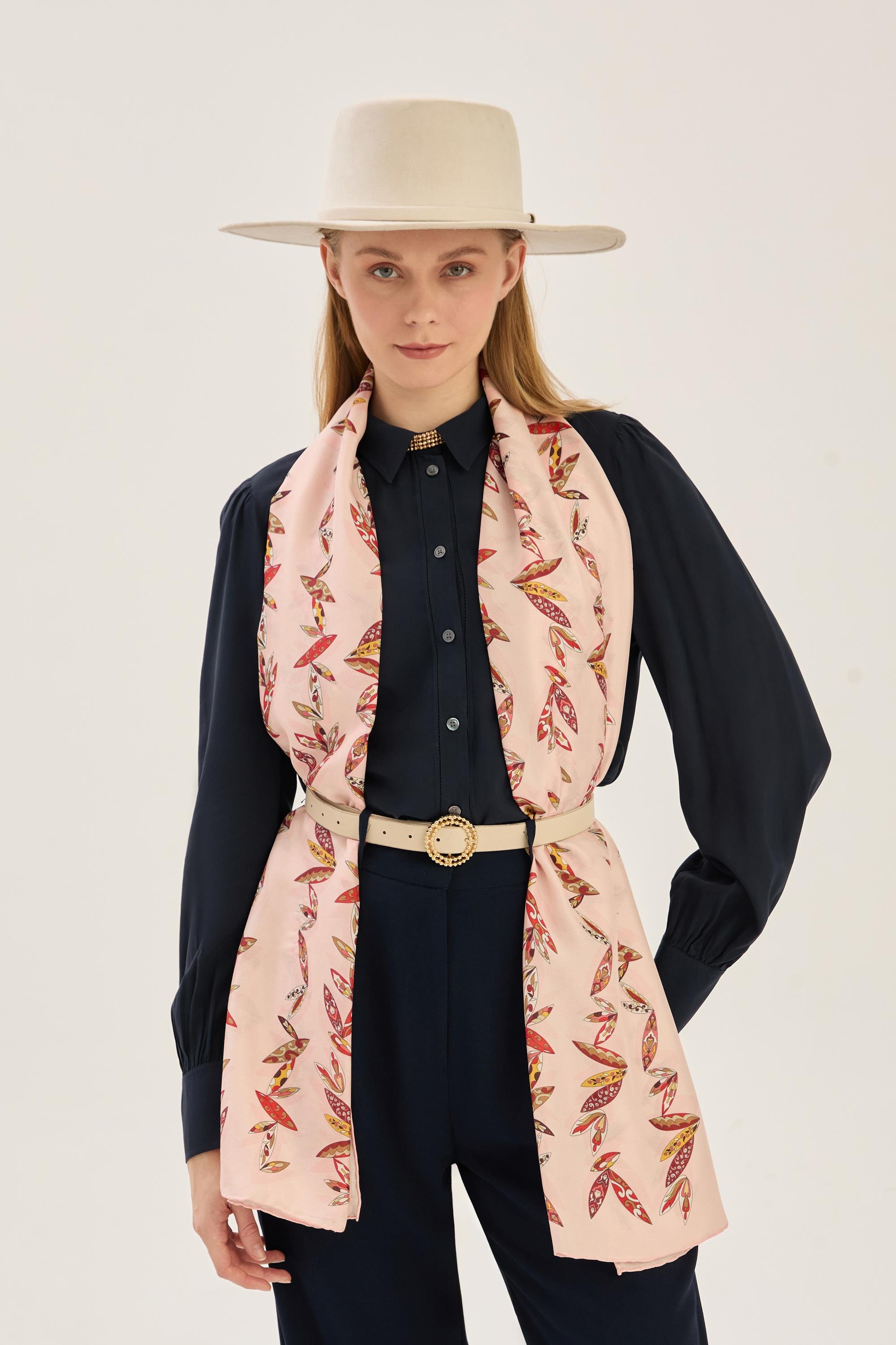 FER PAMUK İPEK ŞAL 70*190 CM - SOMON